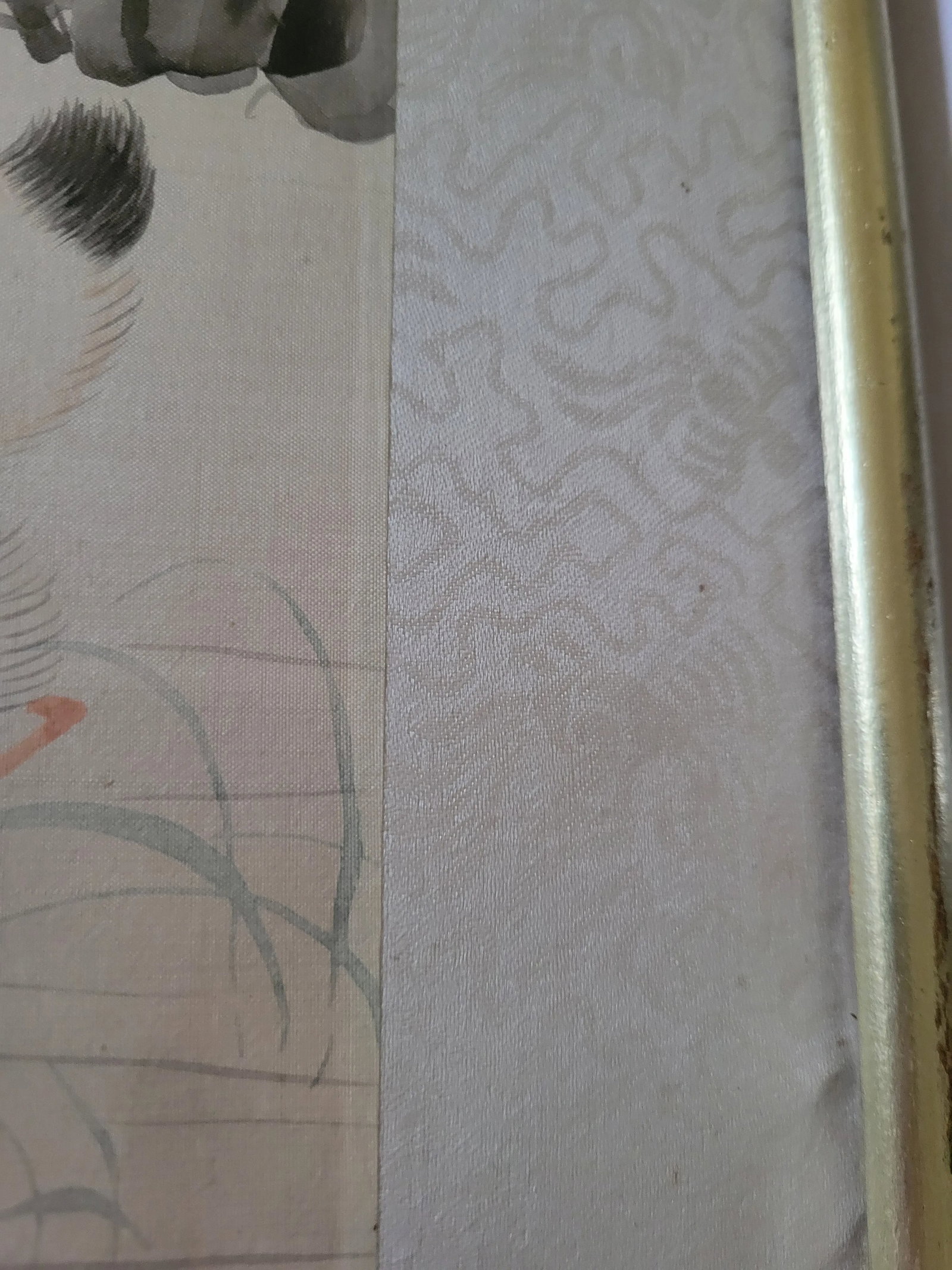 SIgned Vintage Framed Chinese Silk Watercolor Painting of Ducks - 4