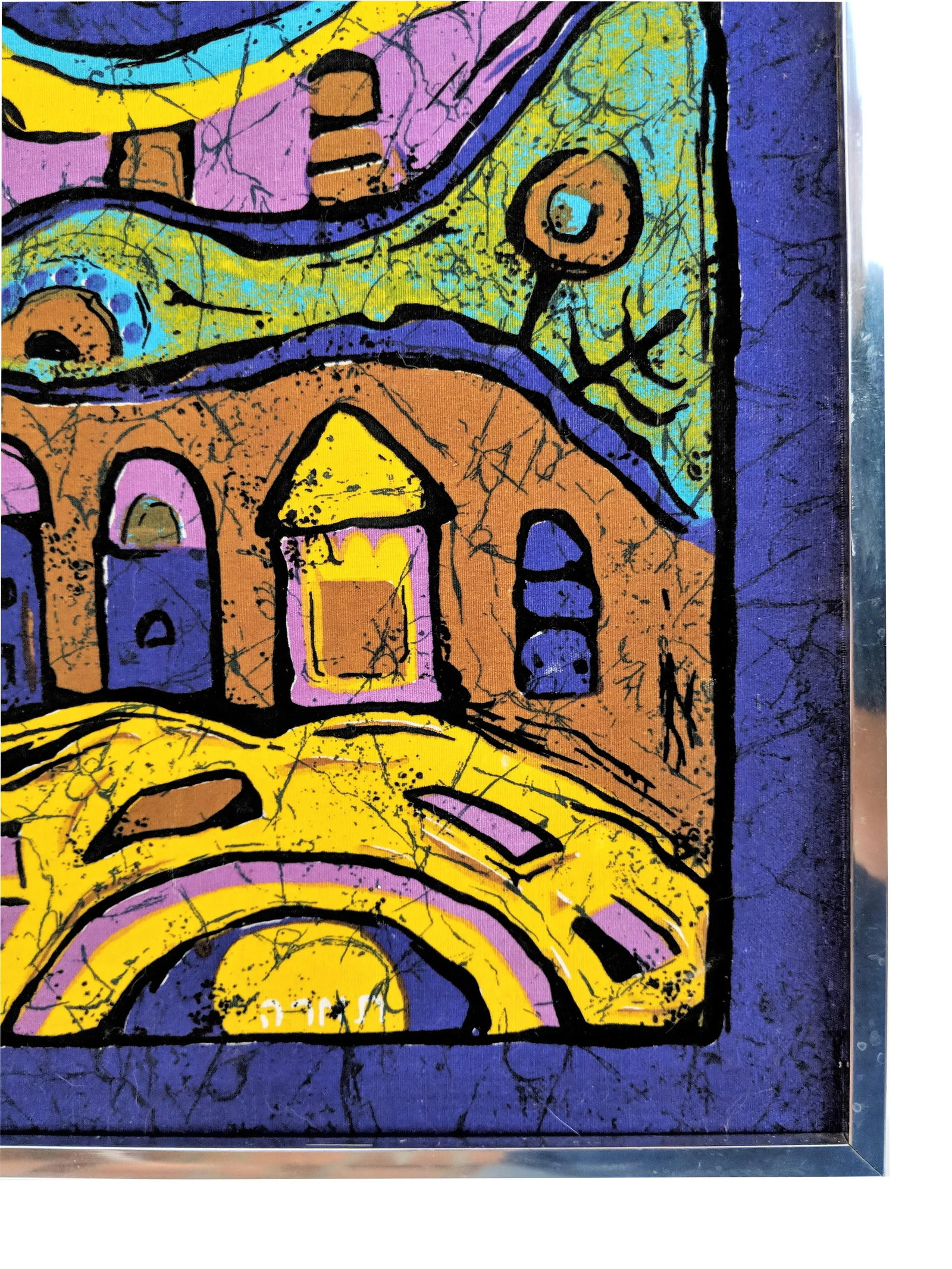 1980s Modern Silk Batik Villa Print - 4