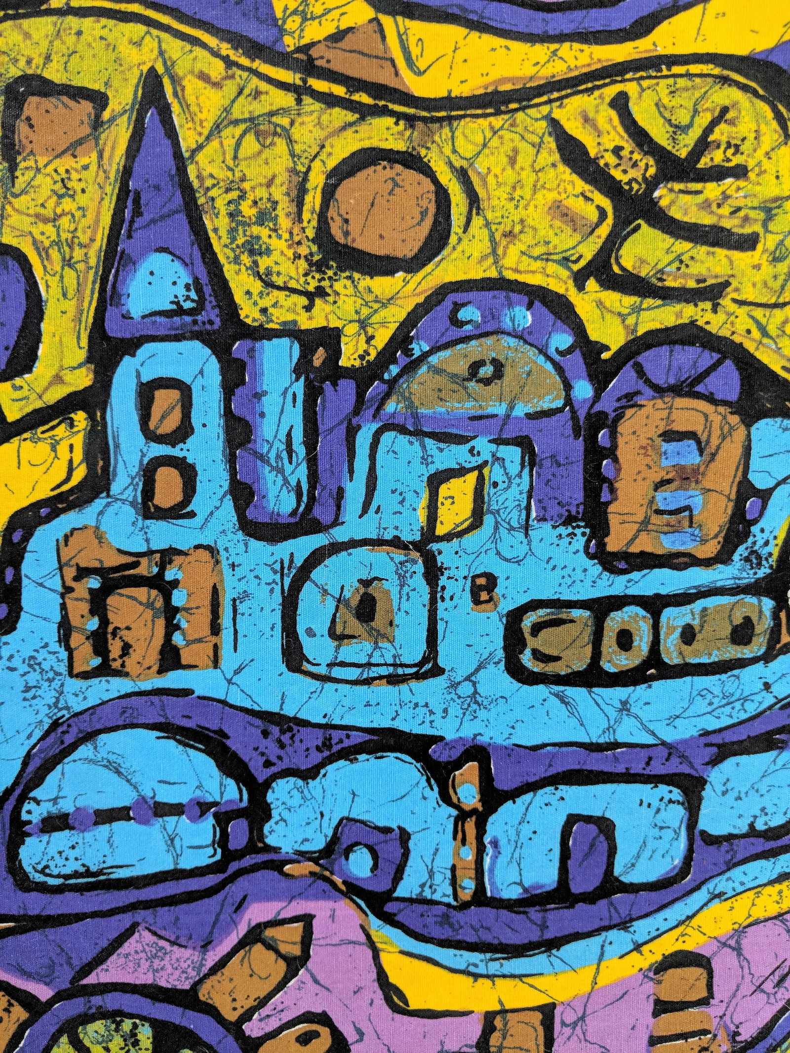 1980s Modern Silk Batik Villa Print - 5