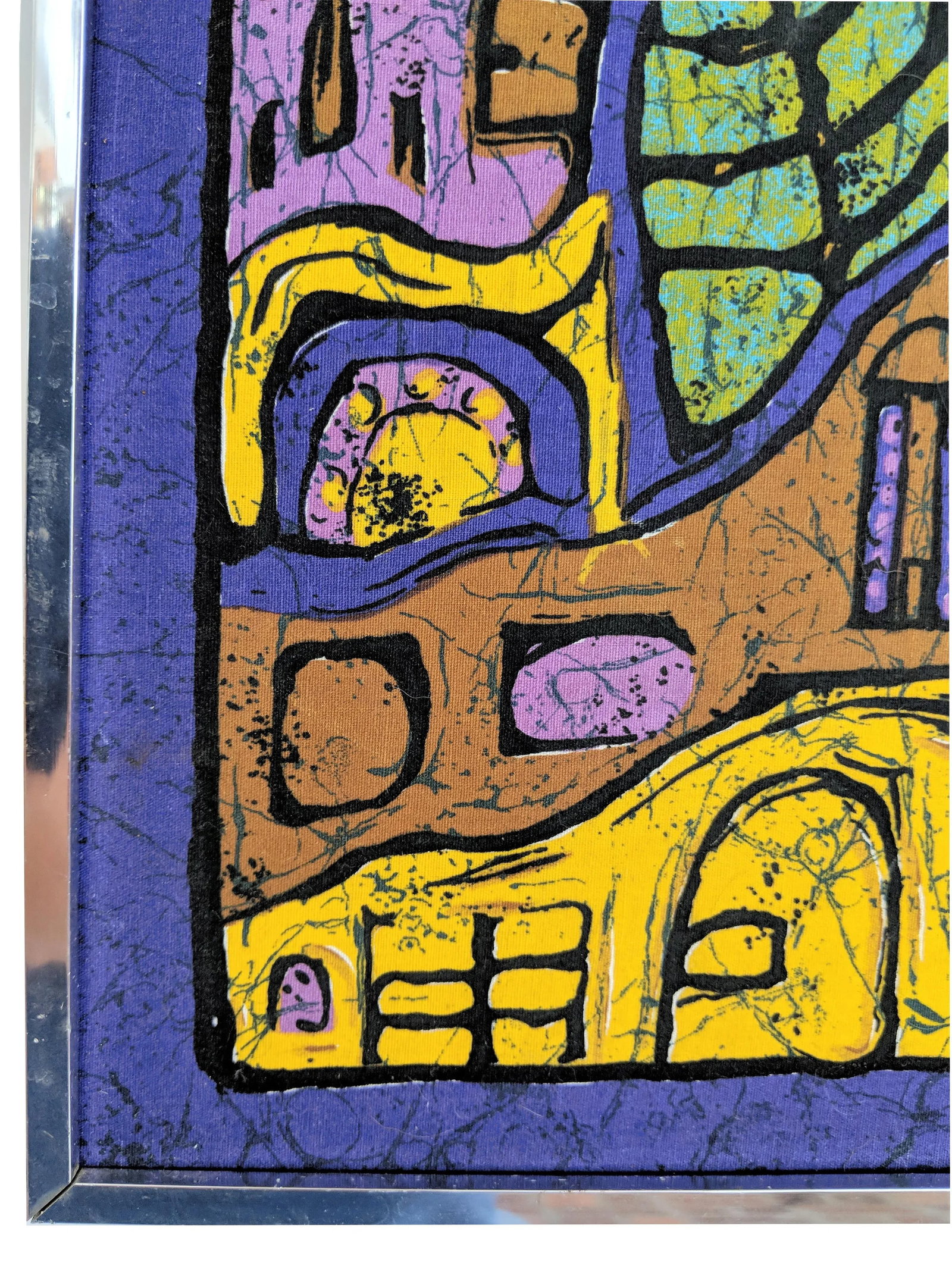 1980s Modern Silk Batik Villa Print - 6