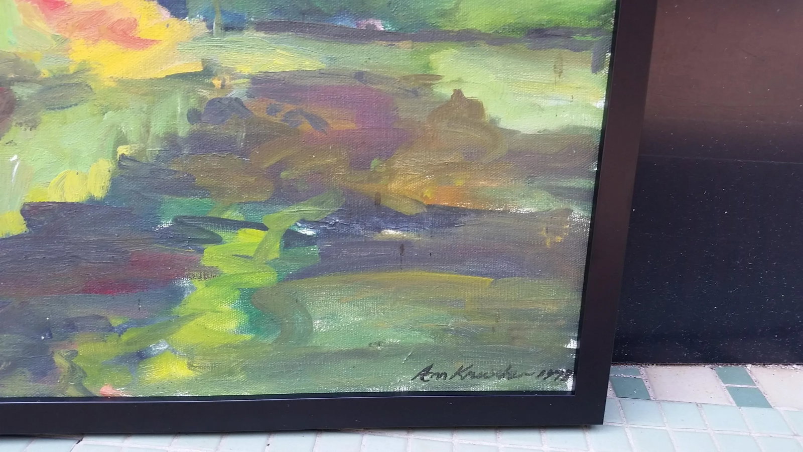 1978 Signed Abstract Expressionist Oil on Canvas Painting, Framed - 3