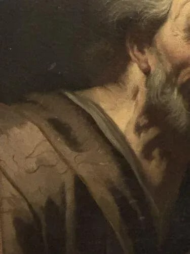 Old Master Flemish Antwerp School Elder Bearded Scholar Portrait Oil on Canvas - 5
