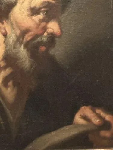 Old Master Flemish Antwerp School Elder Bearded Scholar Portrait Oil on Canvas - 7