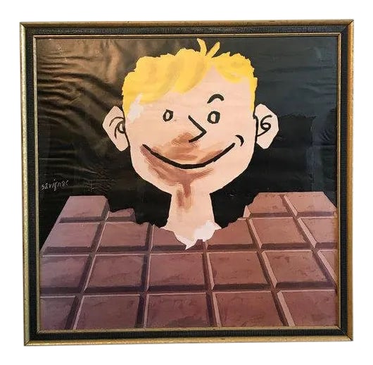 Vintage French Advertising Poster for Chocolate "Tobler" by Savignac, Framed (1 of 9)