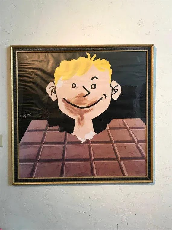 Vintage French Advertising Poster for Chocolate "Tobler" by Savignac, Framed - 9