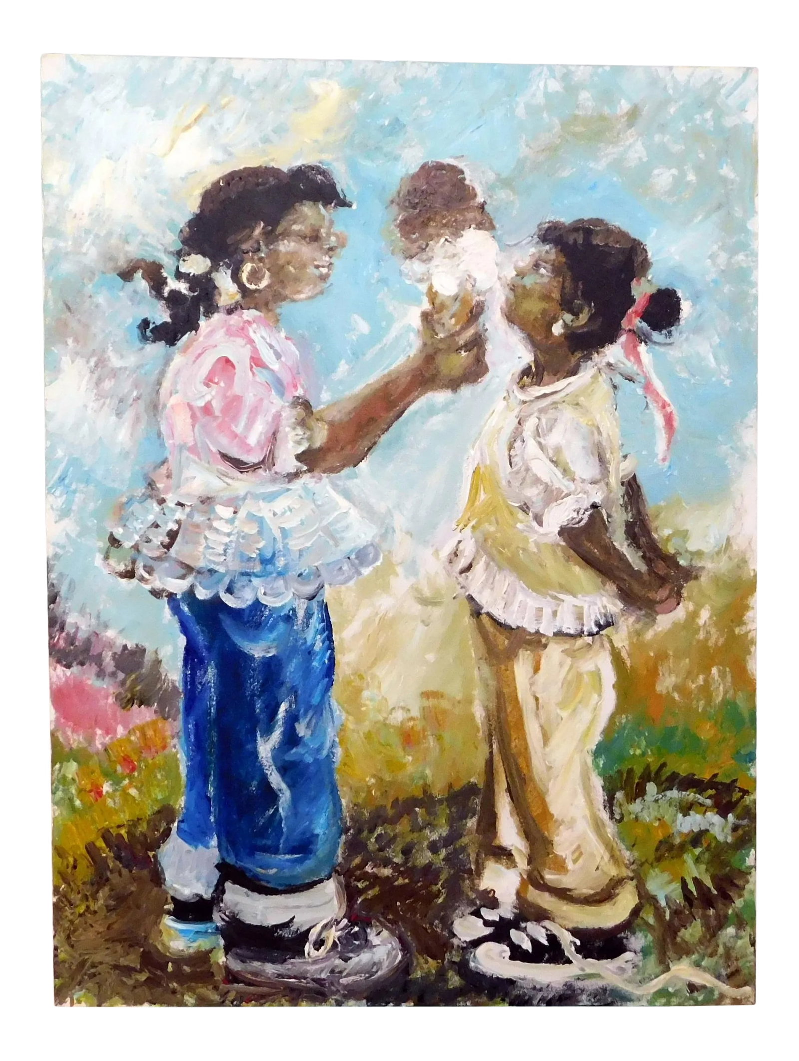1990s Vintage Andrew Turner "Double Dip'" Oil Painting (1 of 7)