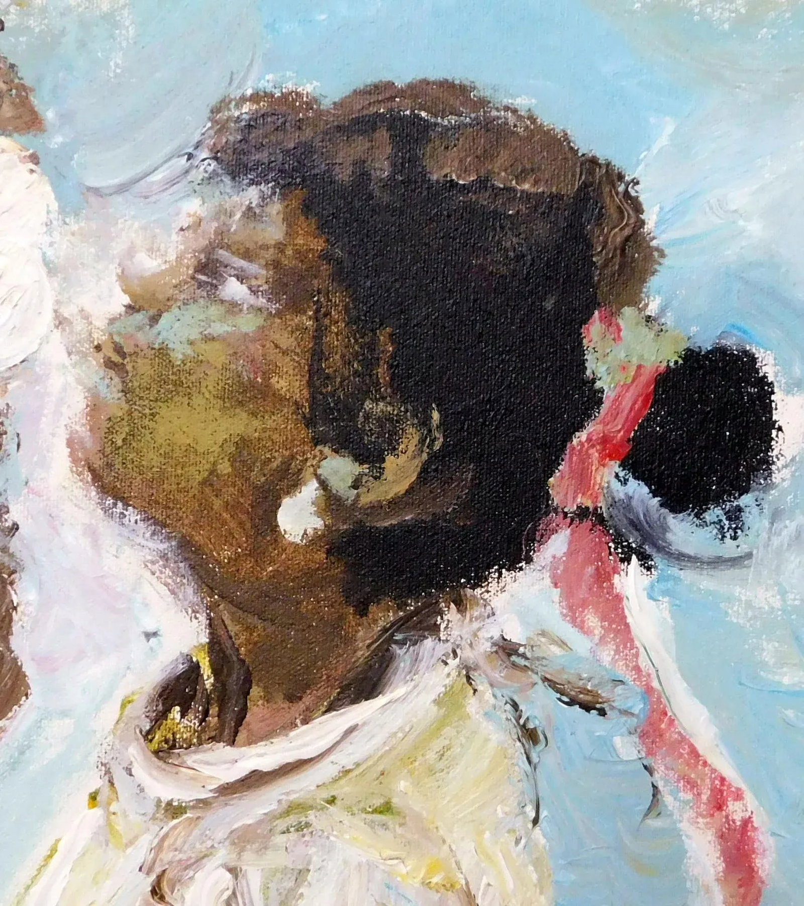 1990s Vintage Andrew Turner "Double Dip'" Oil Painting - 2