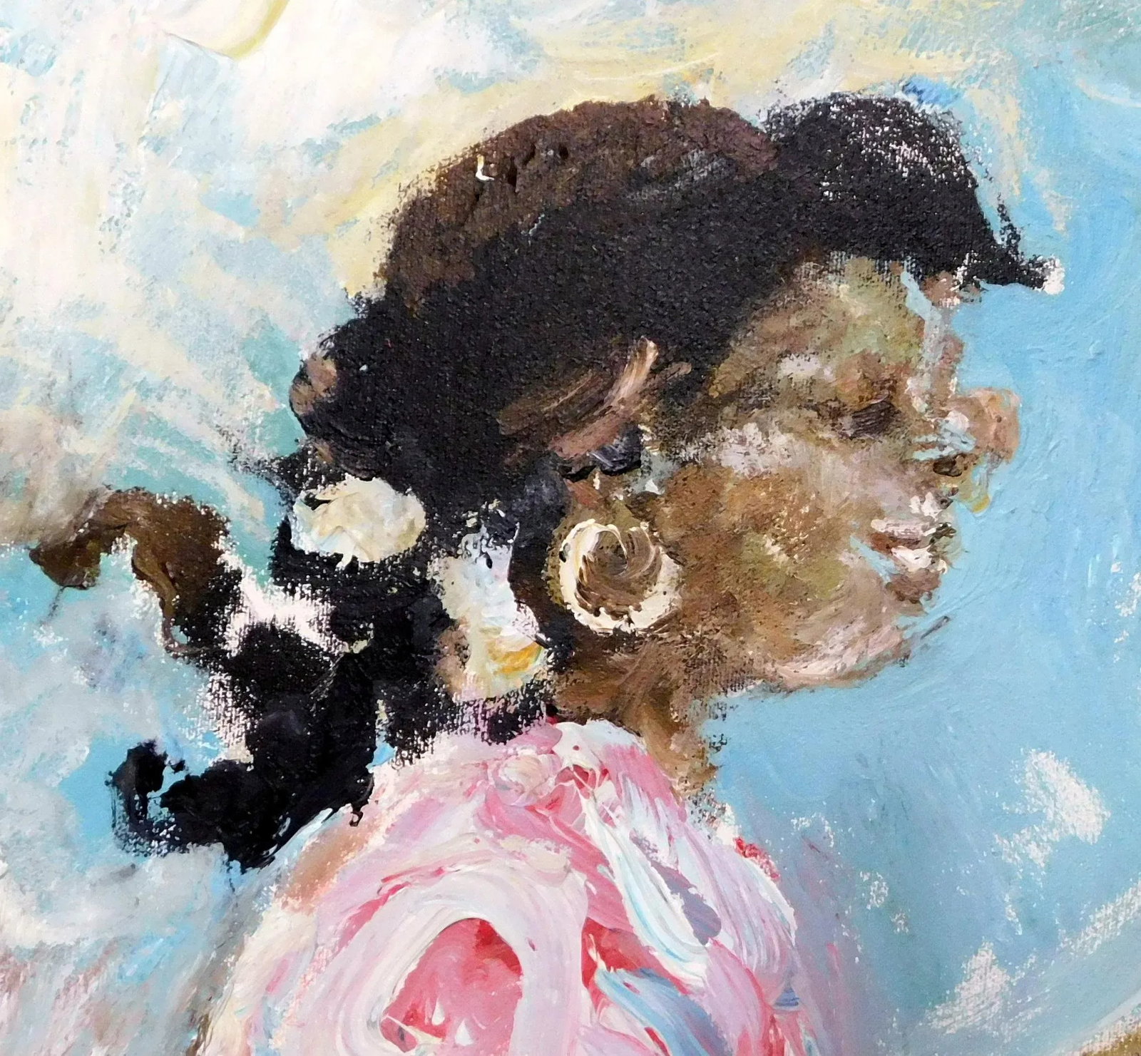 1990s Vintage Andrew Turner "Double Dip'" Oil Painting - 3