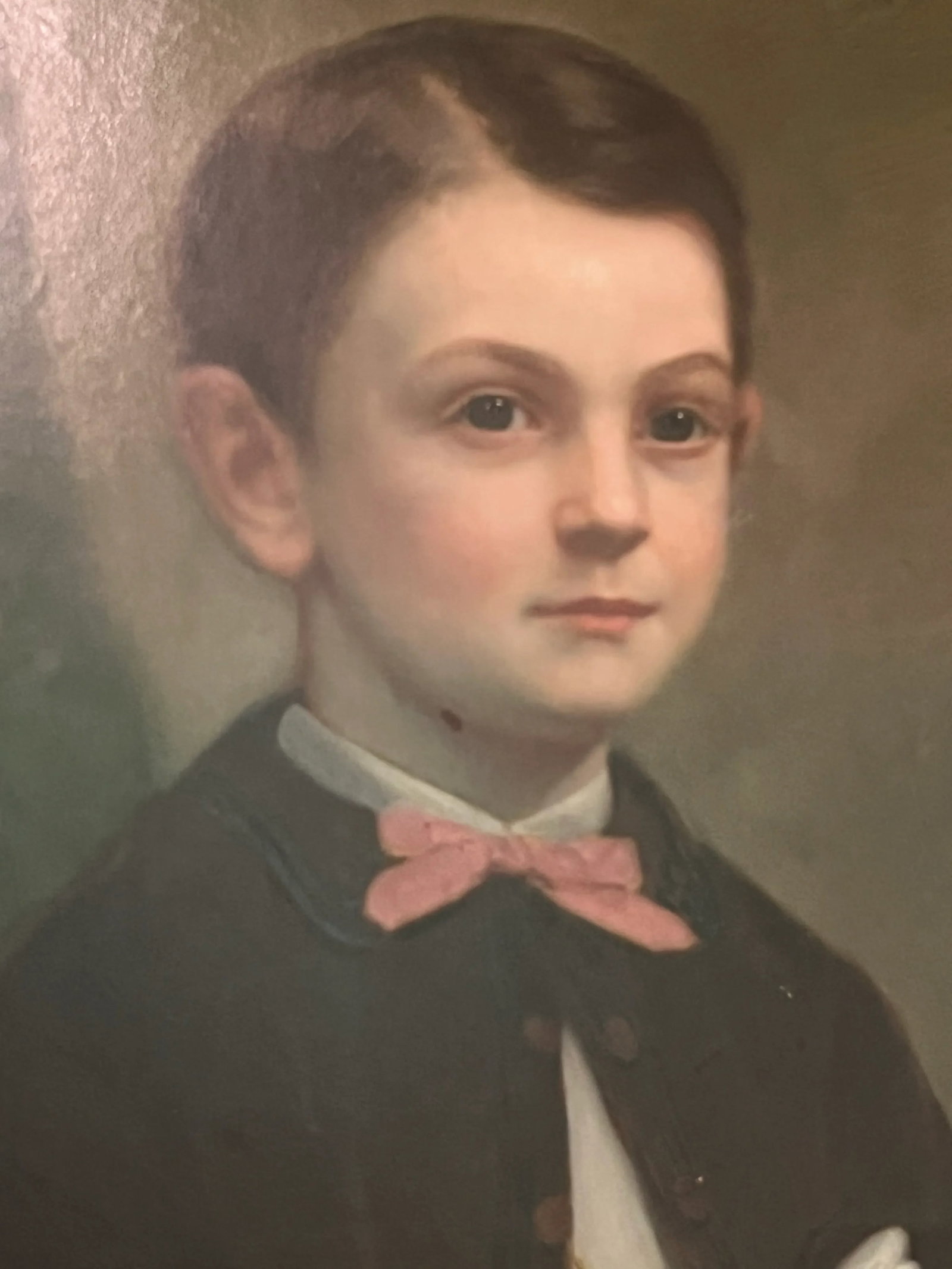 Mid 1800s Oversized Portrait Painting of Nantucket Sea Captain's Jared Coffin's Children, Framed - 10
