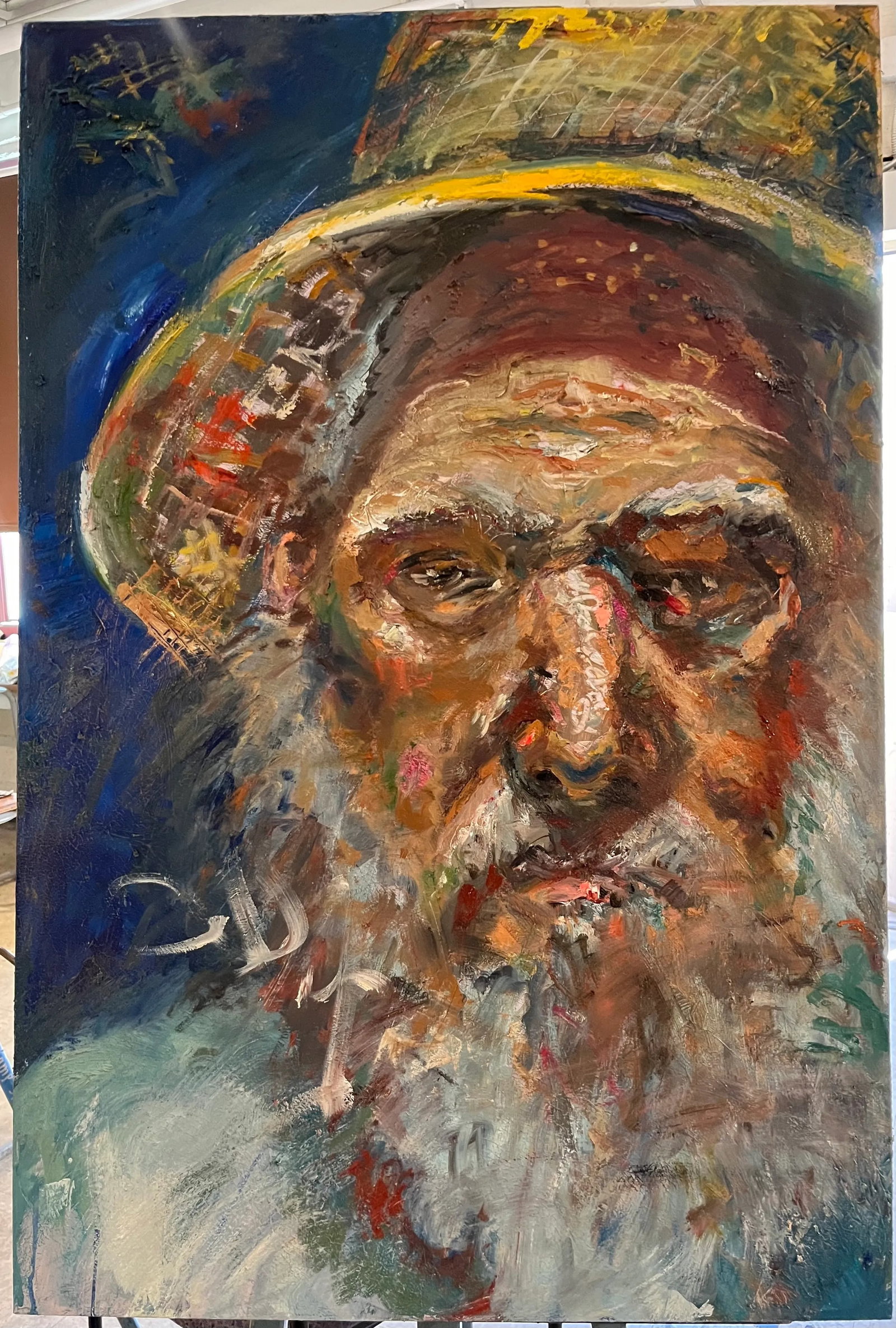 'The Old Man and the Sea', Portrait Oil Painting, by Van Ness - 5