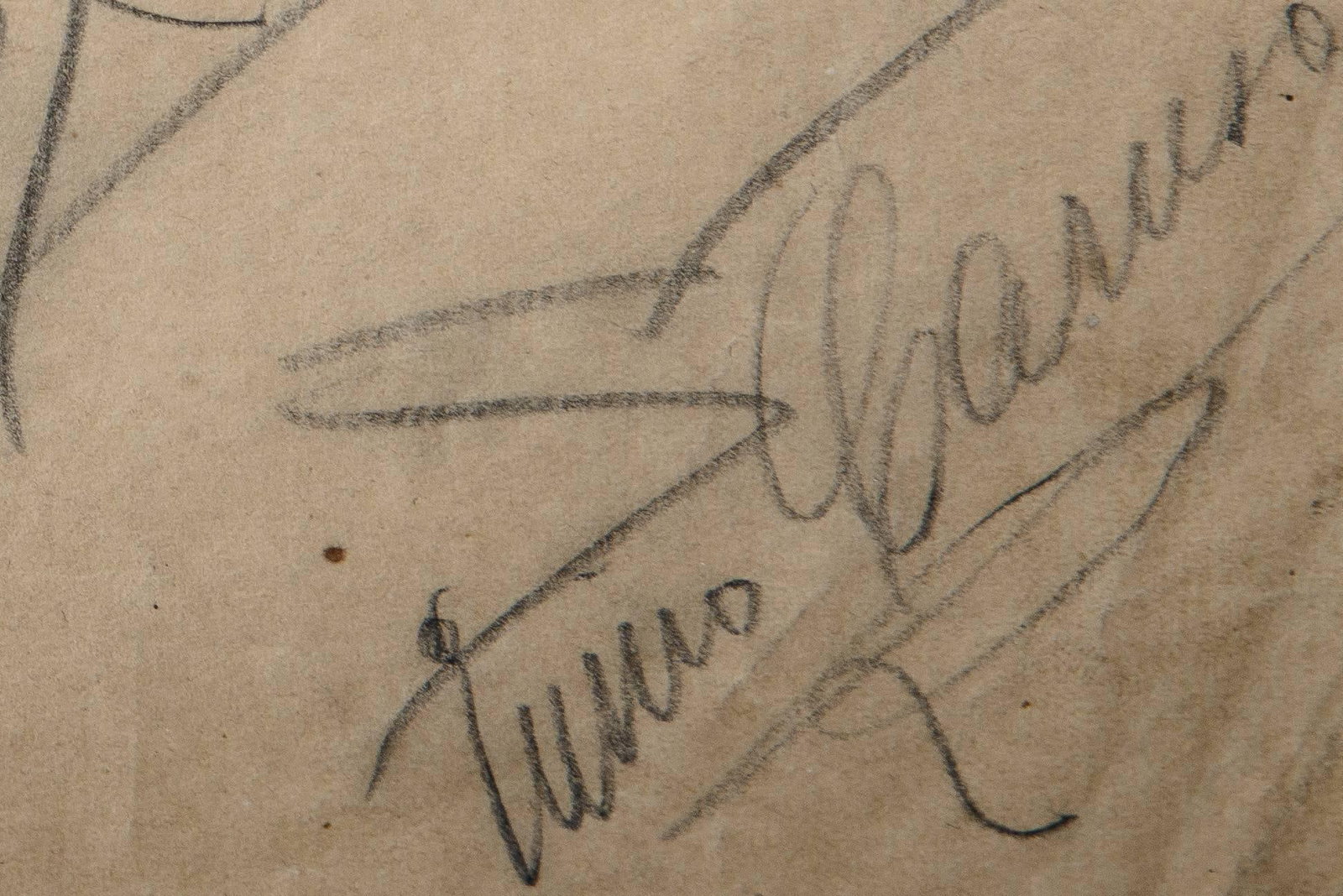 Signed Pencil Sketches by Enrico Caruso - 4