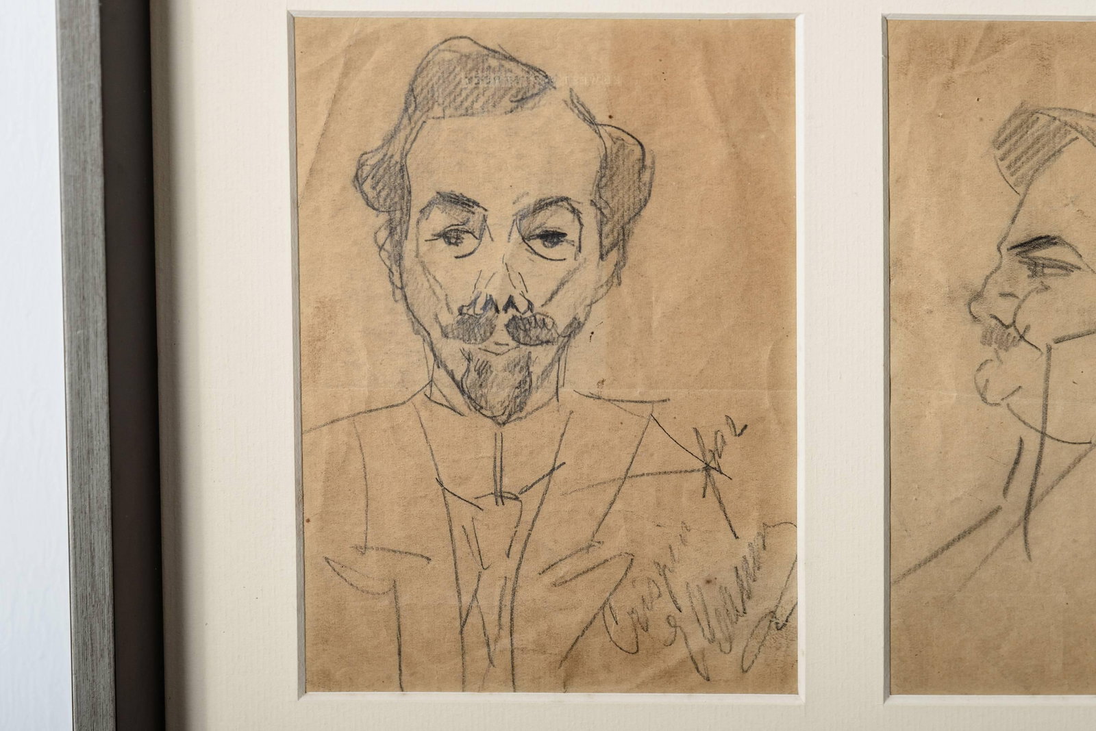 Signed Pencil Sketches by Enrico Caruso - 6