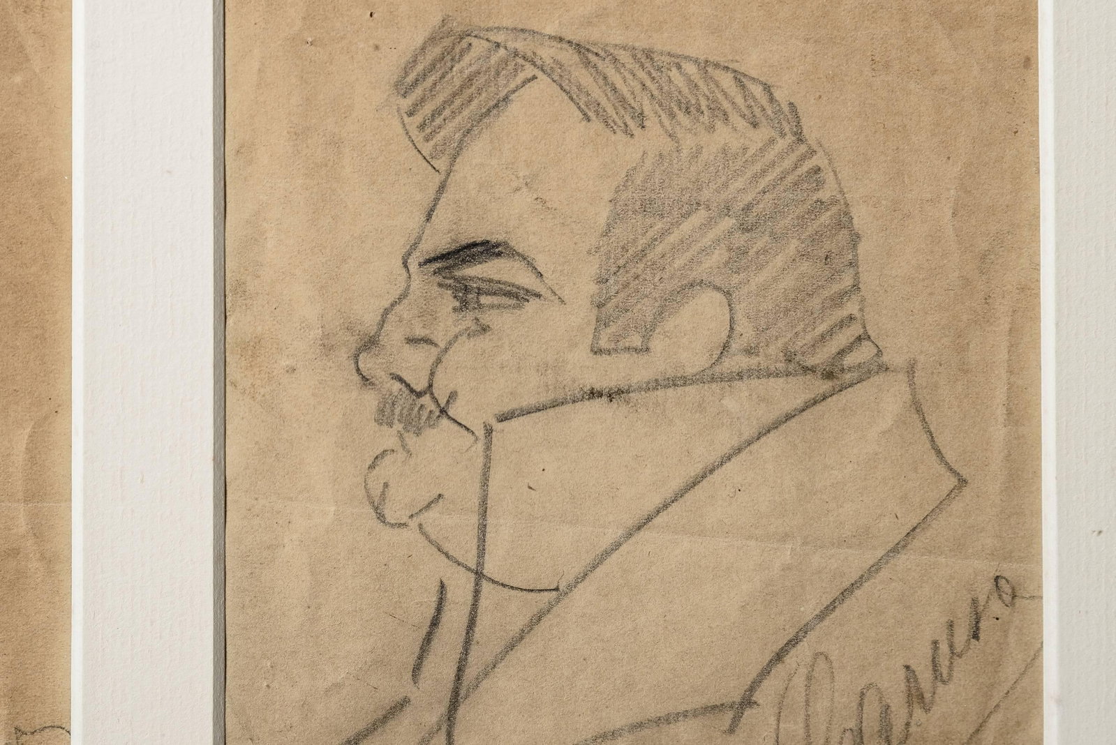 Signed Pencil Sketches by Enrico Caruso - 9