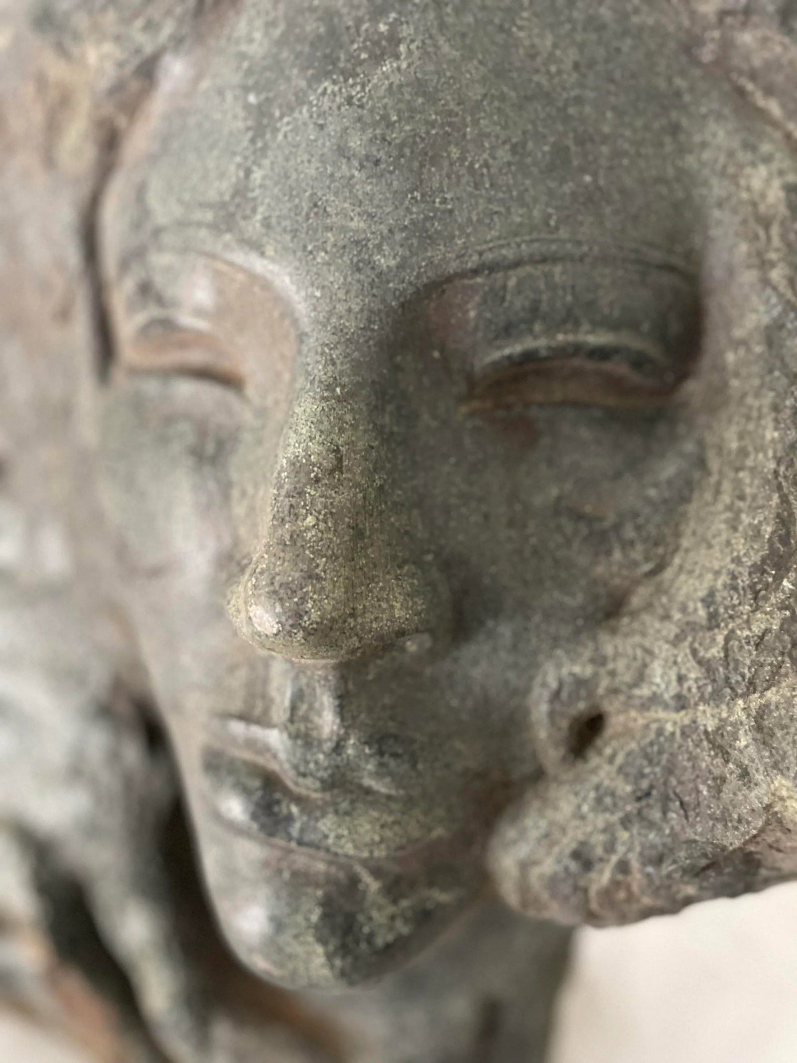 Female Sculpture Carved Stone Bust of a Woman Signed by Artist Charles Cutler - Mid Century - 10