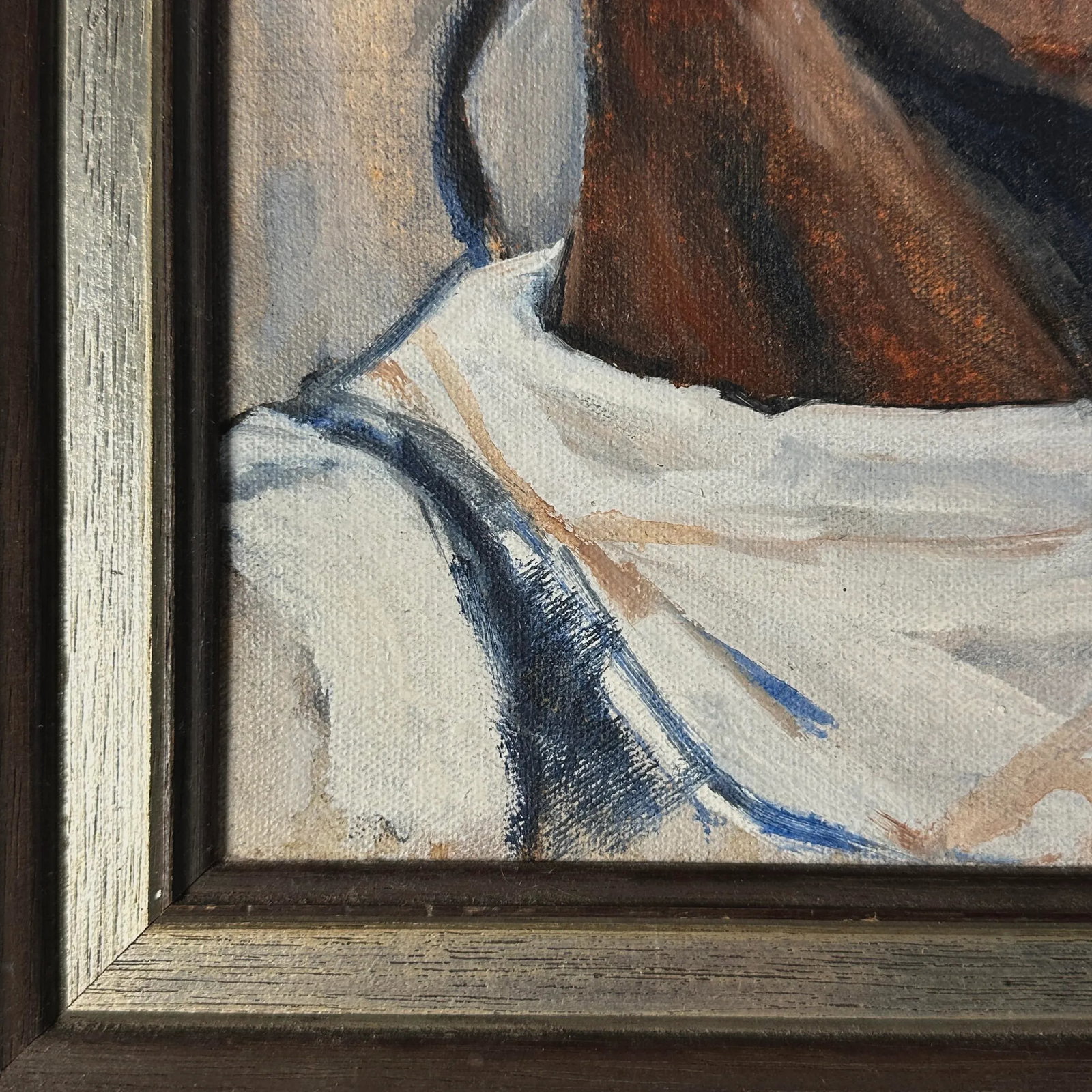 Vintage Expressionist Portrait of Black Man by William Wendt, Signed (Oil on Canvas) - 3