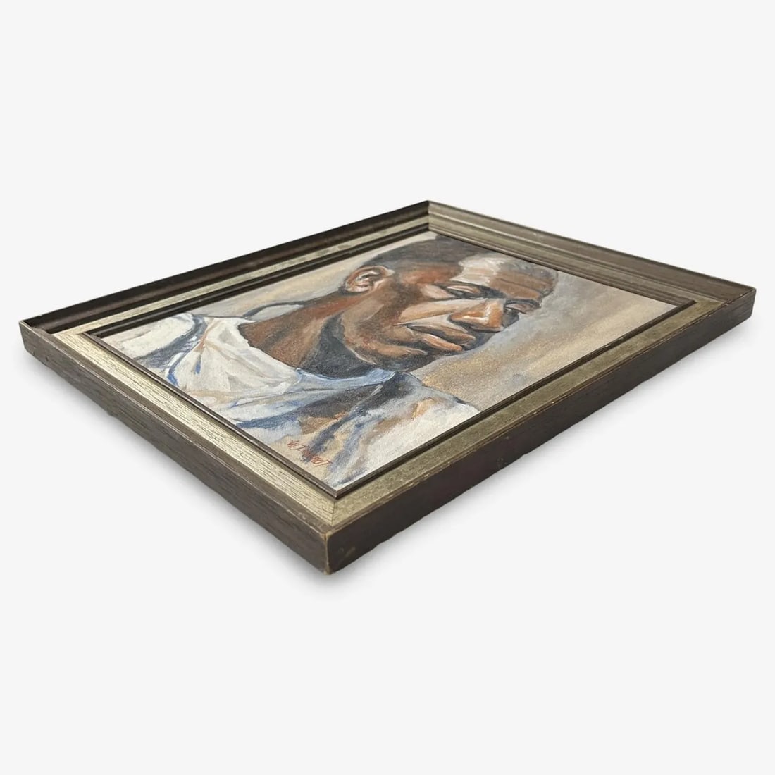 Vintage Expressionist Portrait of Black Man by William Wendt, Signed (Oil on Canvas) - 5