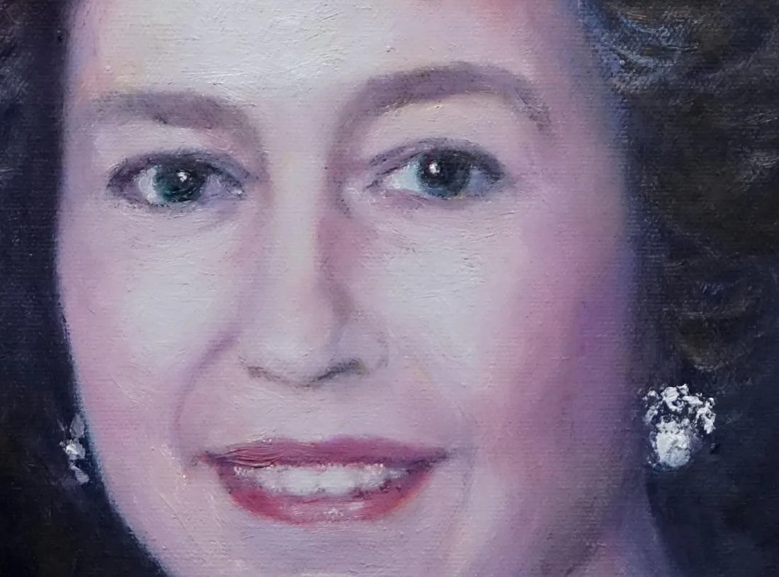 Original Oil Portrait of Queen Elizabeth II - 2