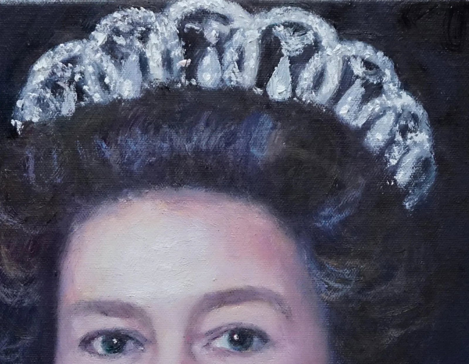 Original Oil Portrait of Queen Elizabeth II - 3