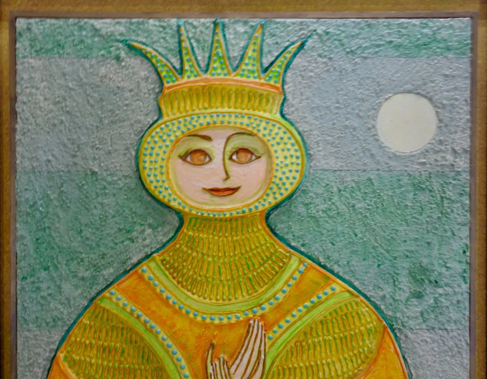 Mid-Century Signed 3d Painting of a Queen by John Nartker - 2
