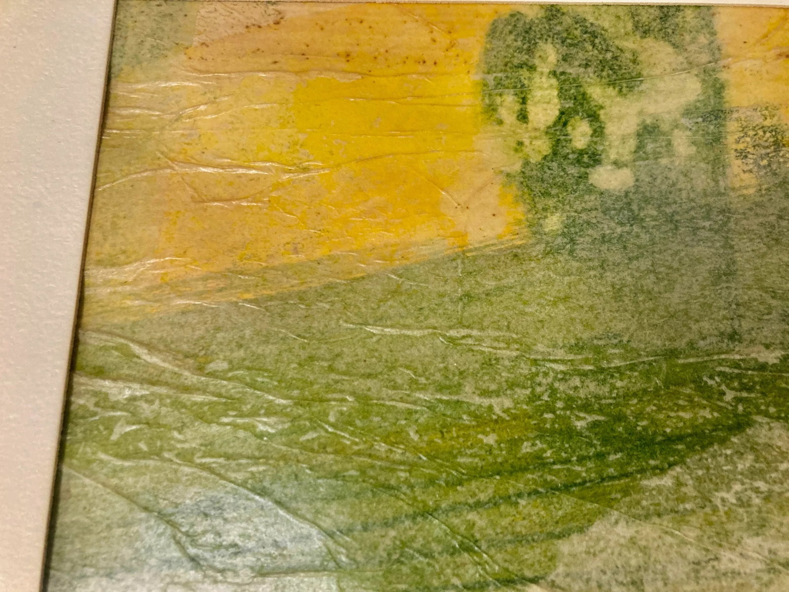 1970s Richard Russell Benda Mixed Media Landscape Painting, Framed - 4