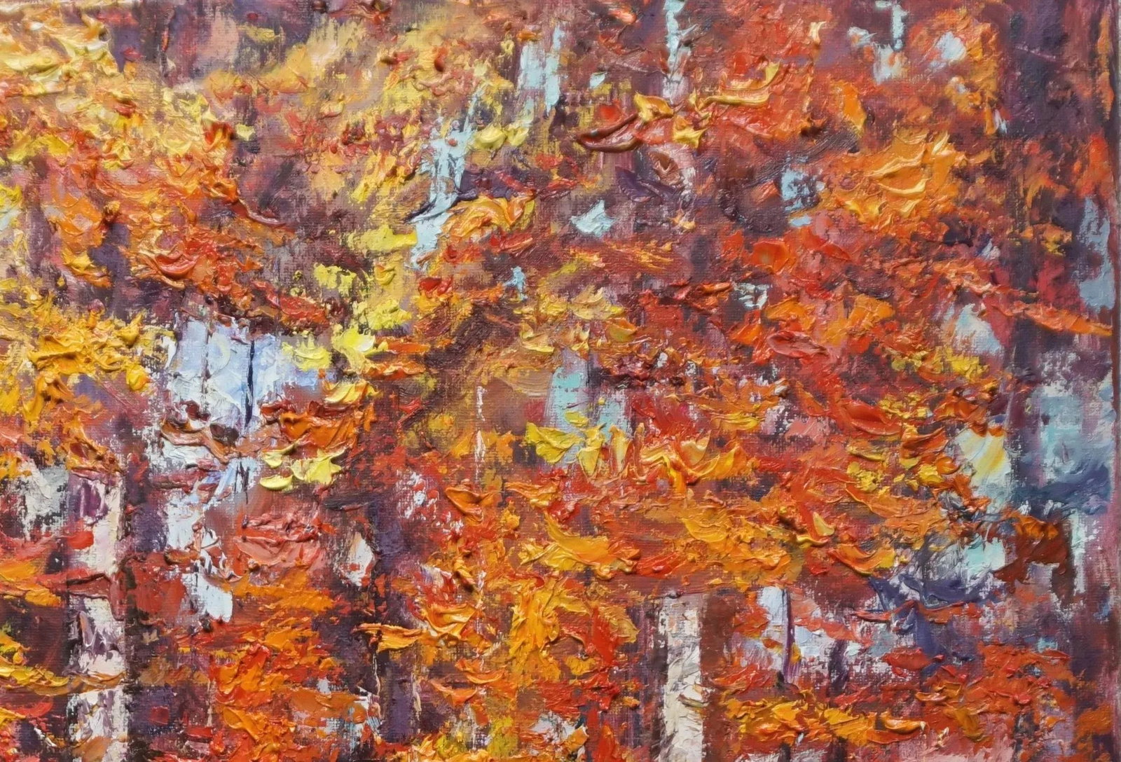 Original Oil Landscape Painting of Fall Woods - 3