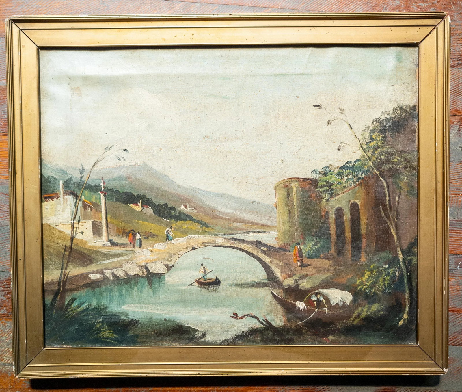 20th Century Italian Grand Tour Landscape Oil Painting on Canvas - 2