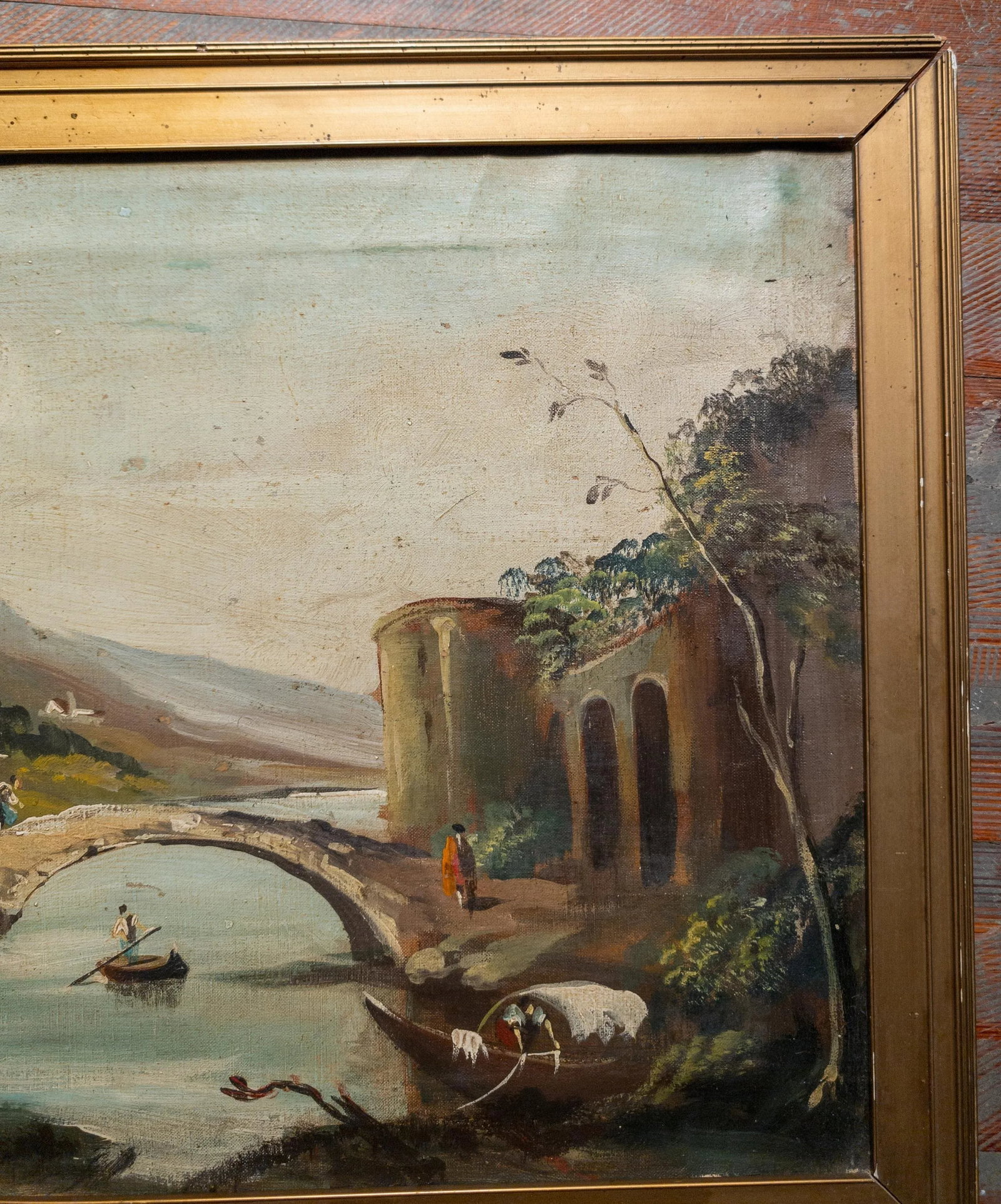 20th Century Italian Grand Tour Landscape Oil Painting on Canvas - 4