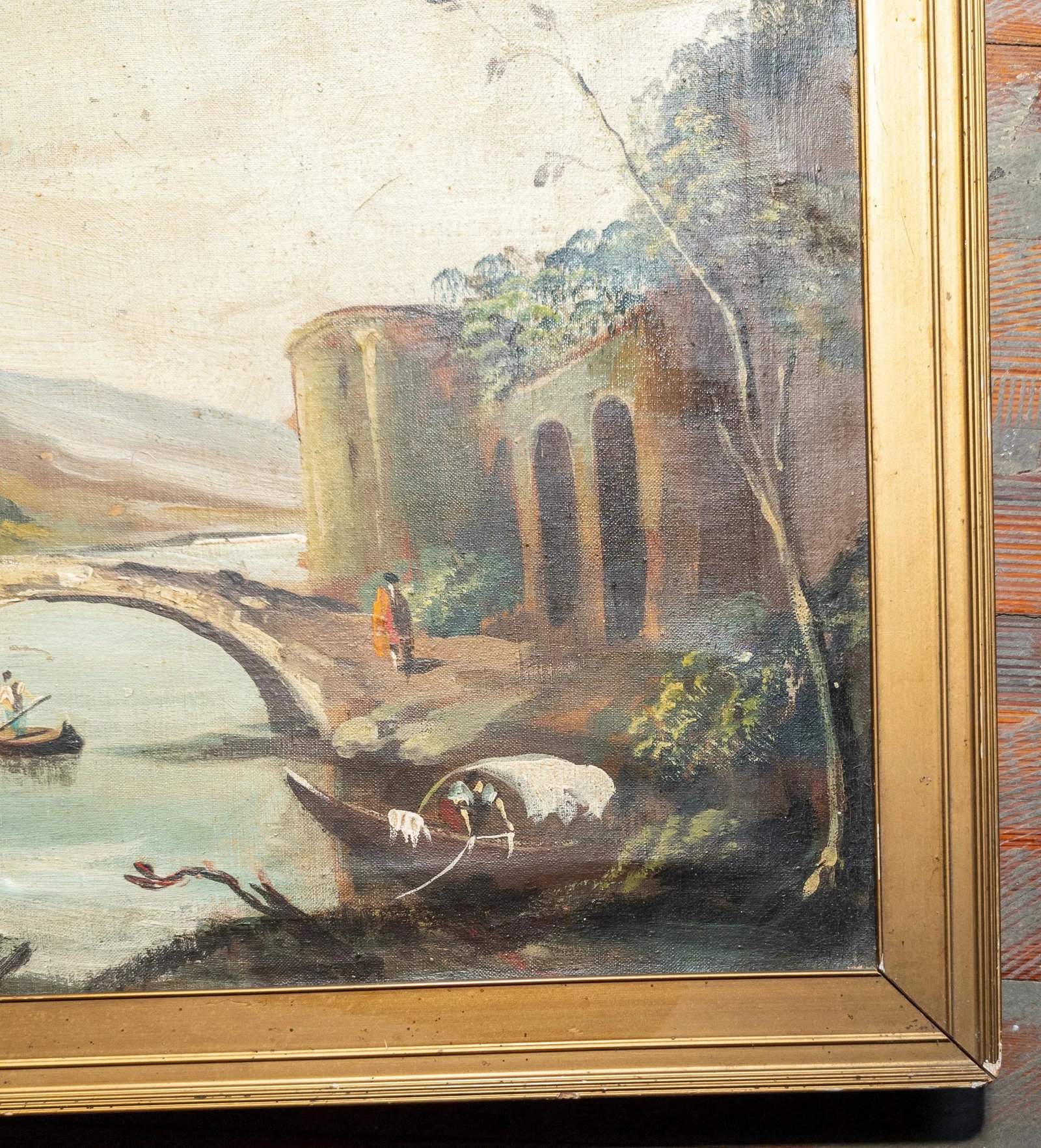 20th Century Italian Grand Tour Landscape Oil Painting on Canvas - 5