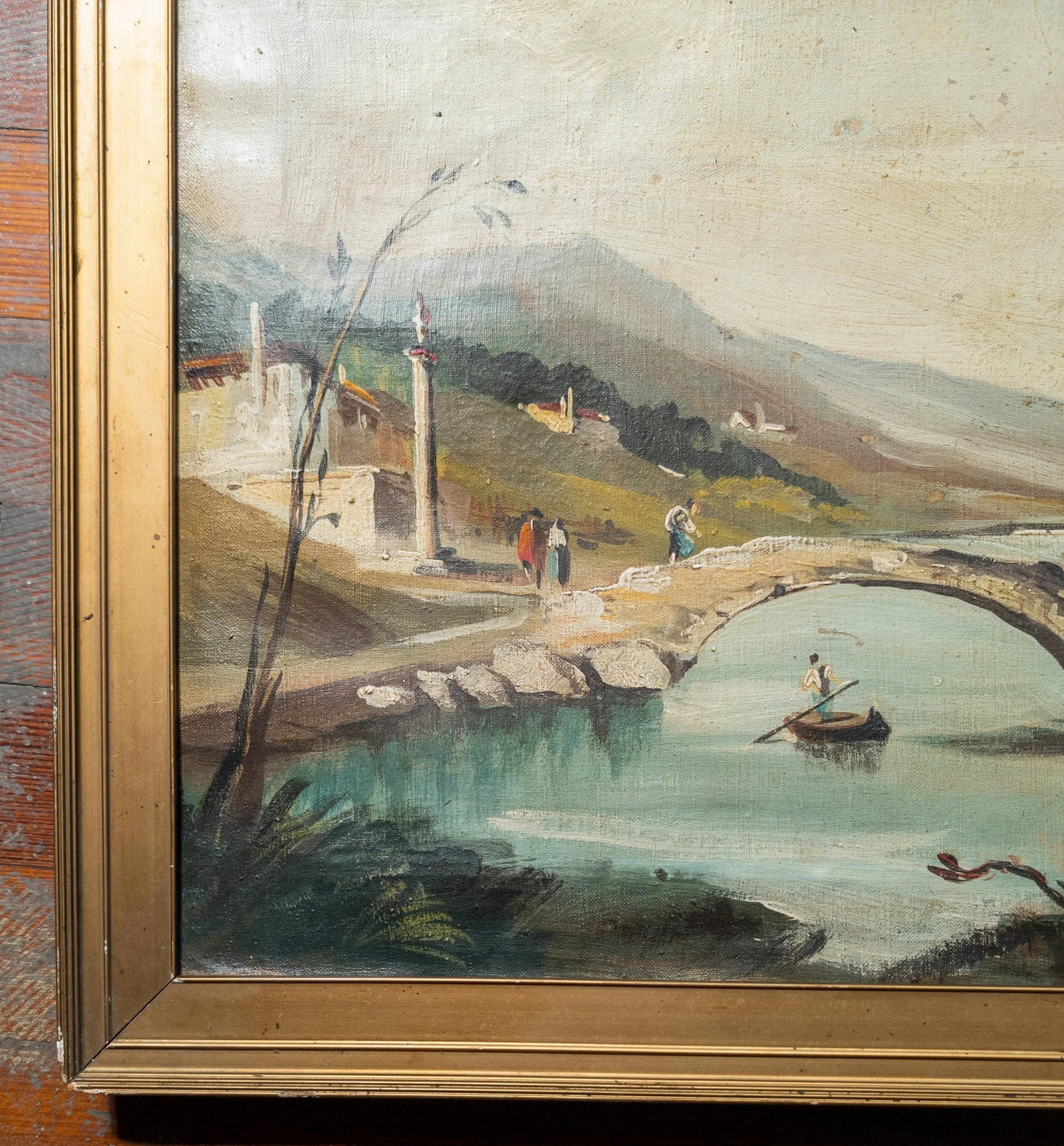 20th Century Italian Grand Tour Landscape Oil Painting on Canvas - 6