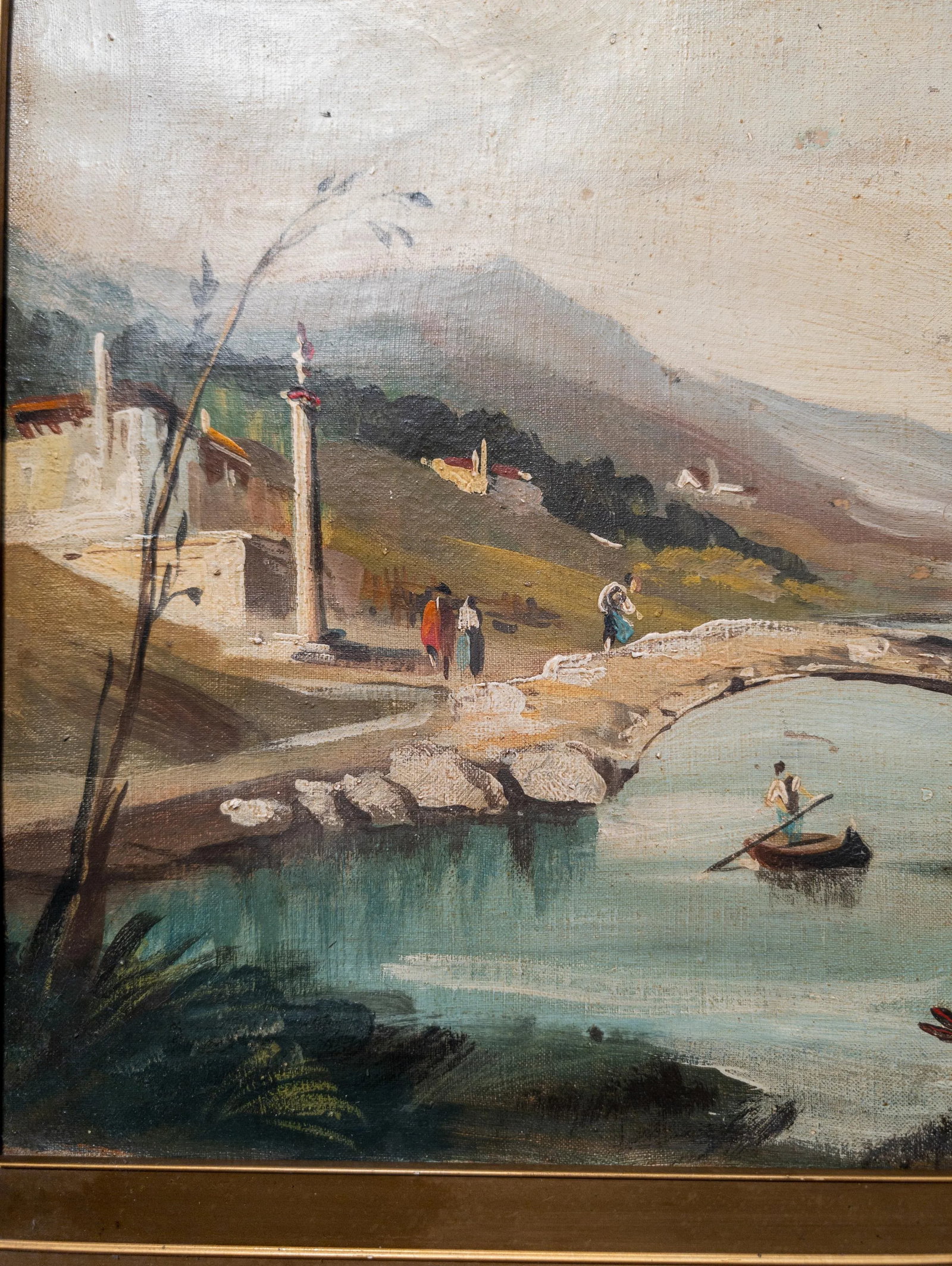 20th Century Italian Grand Tour Landscape Oil Painting on Canvas - 7