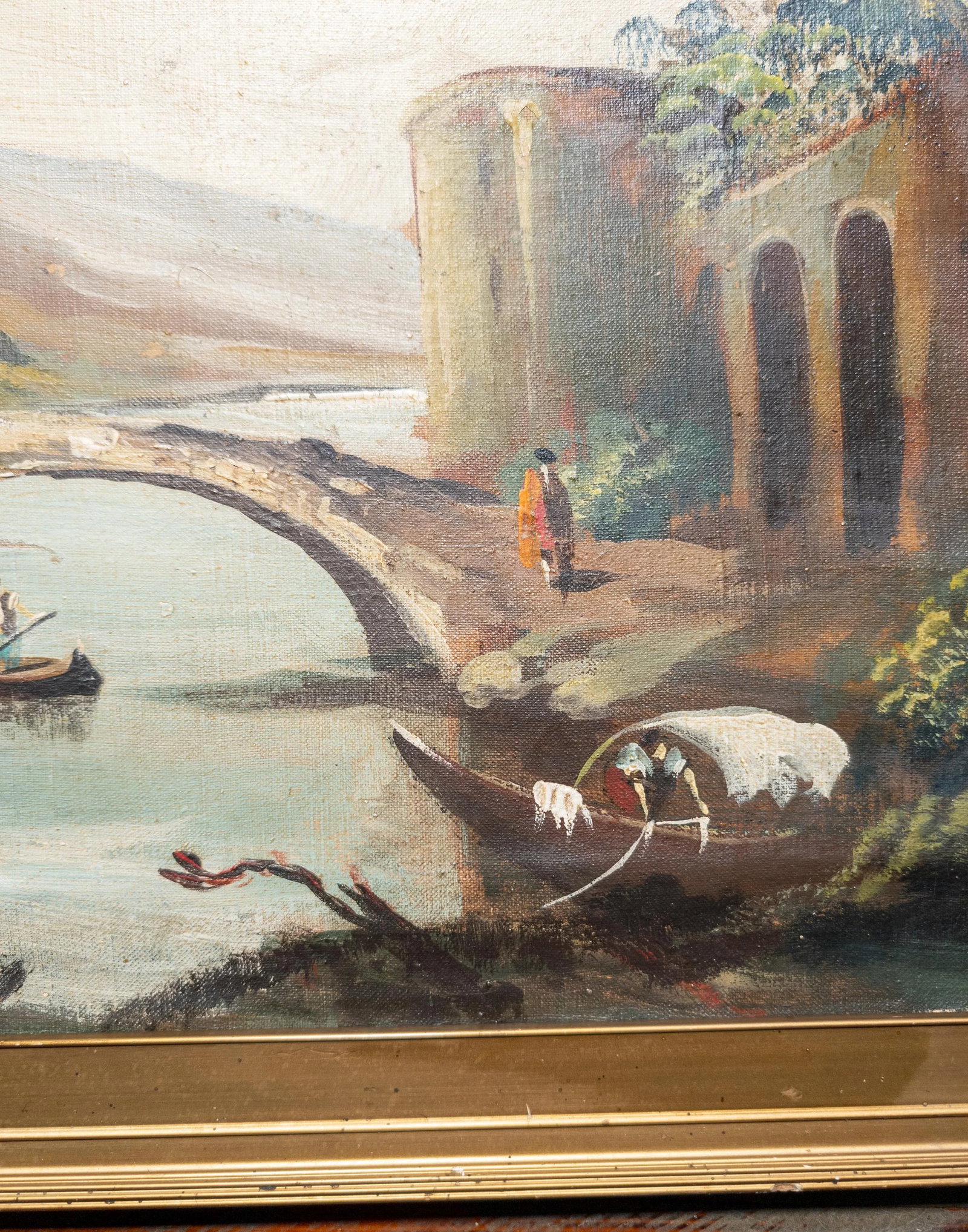 20th Century Italian Grand Tour Landscape Oil Painting on Canvas - 8