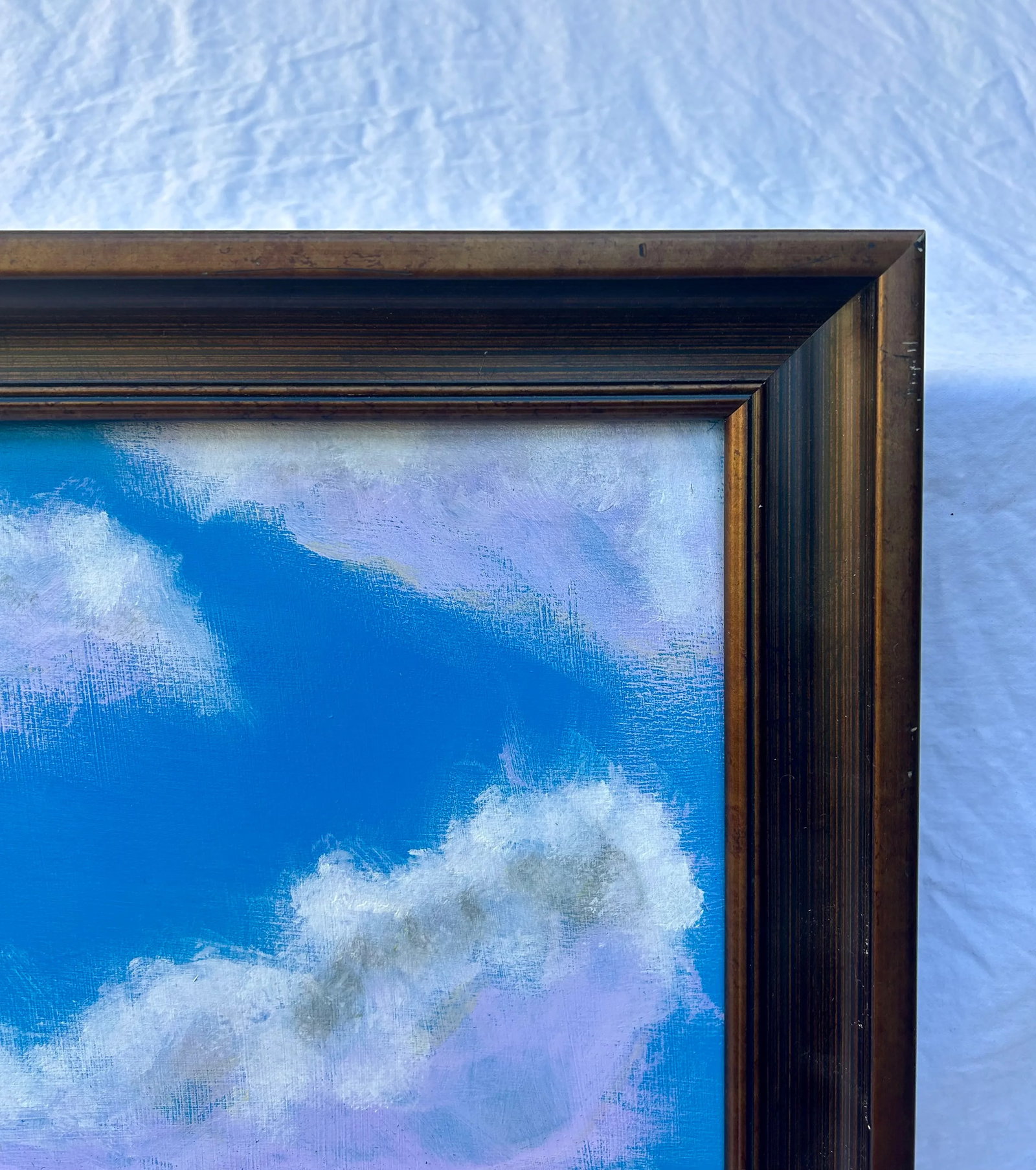 Original Abstract Western Landscape Acrylic on Board, Framed - 5