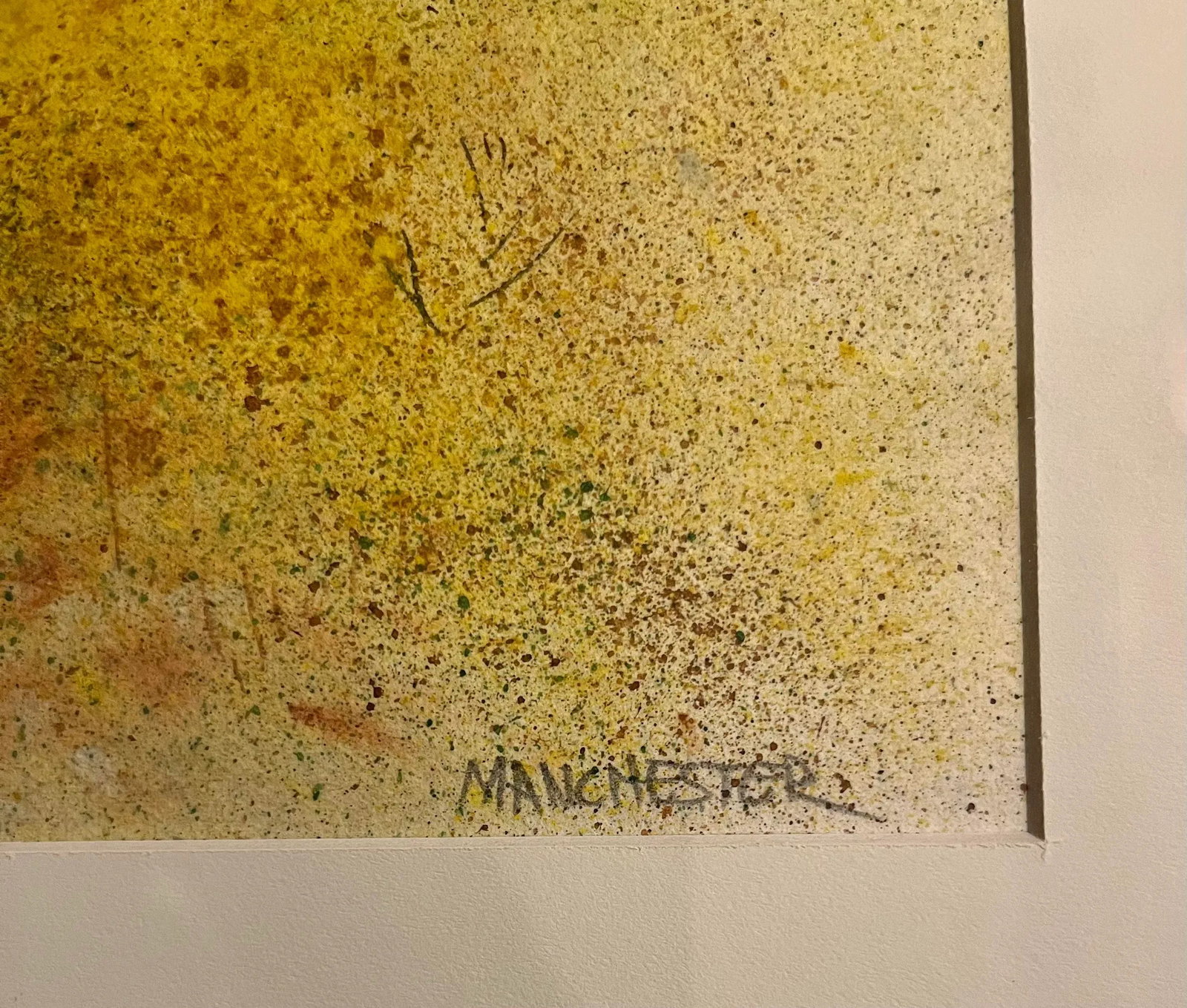 Vintage Al Manchester Signed Yellow Forest Watercolor Painting - 4