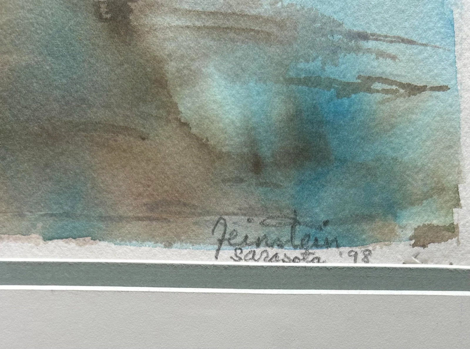 Original Impressionist Watercolor Painting of Sarasota Florida Landscape Signed Feinstein - 6