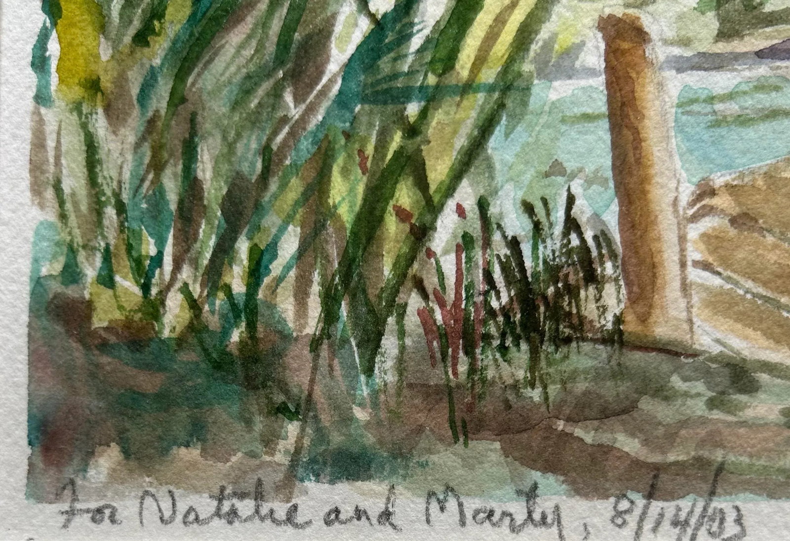 Original Impressionist Watercolor Painting of Sarasota Florida Landscape Signed Feinstein - 8