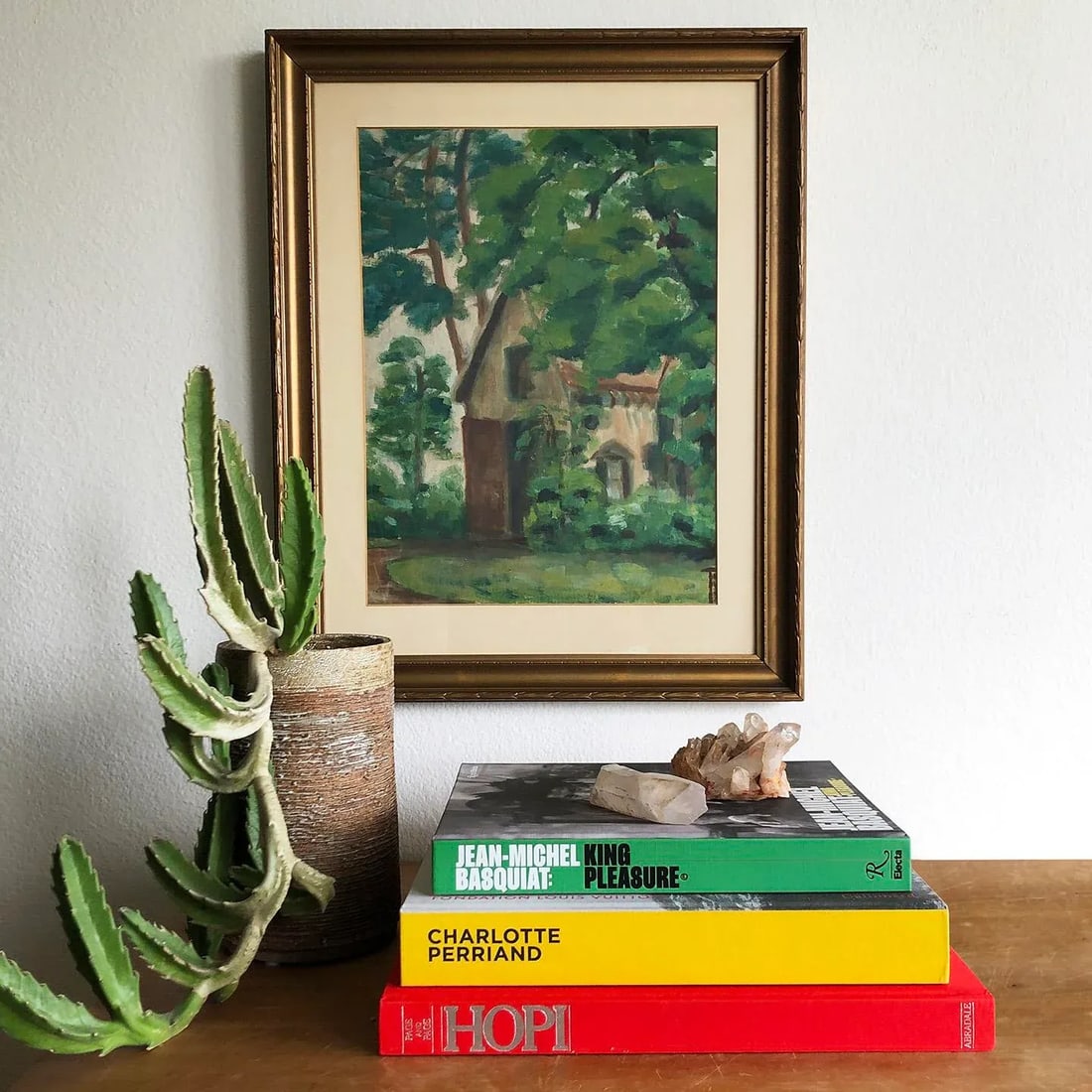 Vintage Impressionist Painting of a House in the Forest, 1960's - 2