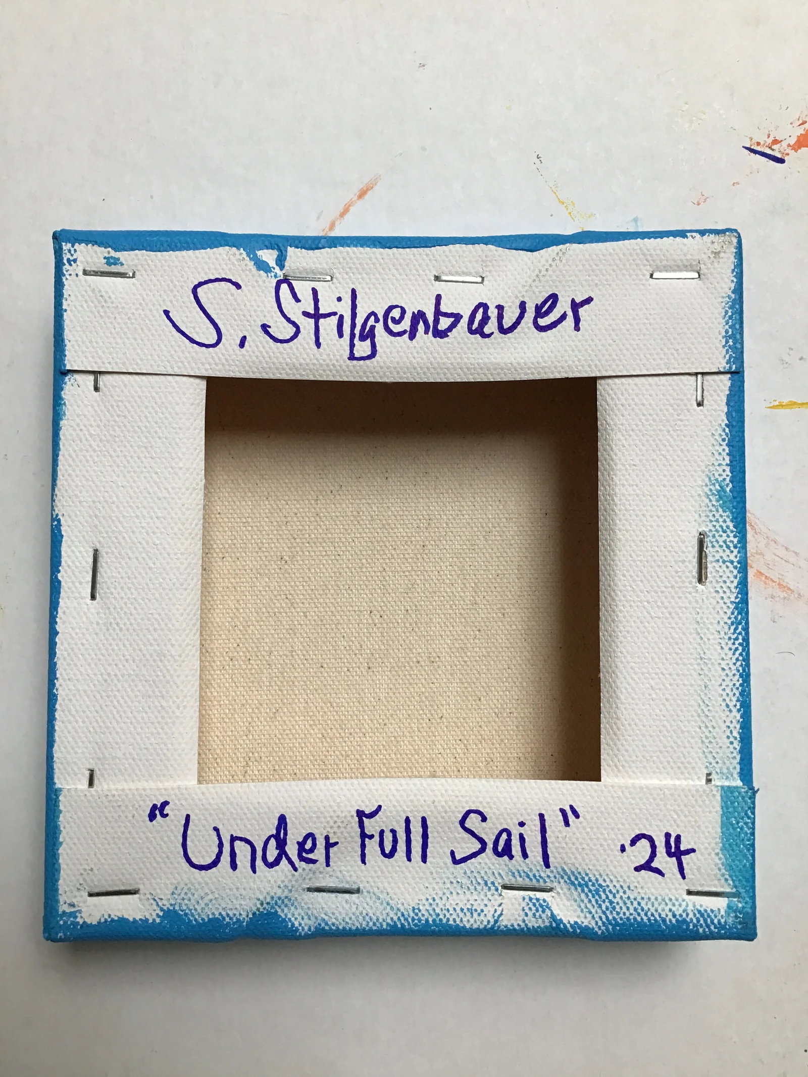"Under Full Sail" Original Abstract Painting on Stretched Canvas by Stephen Stilgenbauer - 2