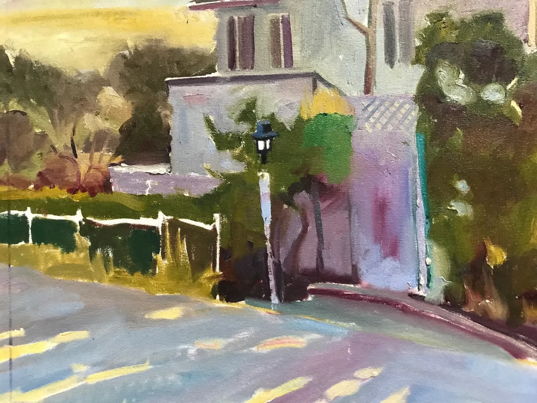 Sun-Dappled House on the Hill Oil Painting - 3