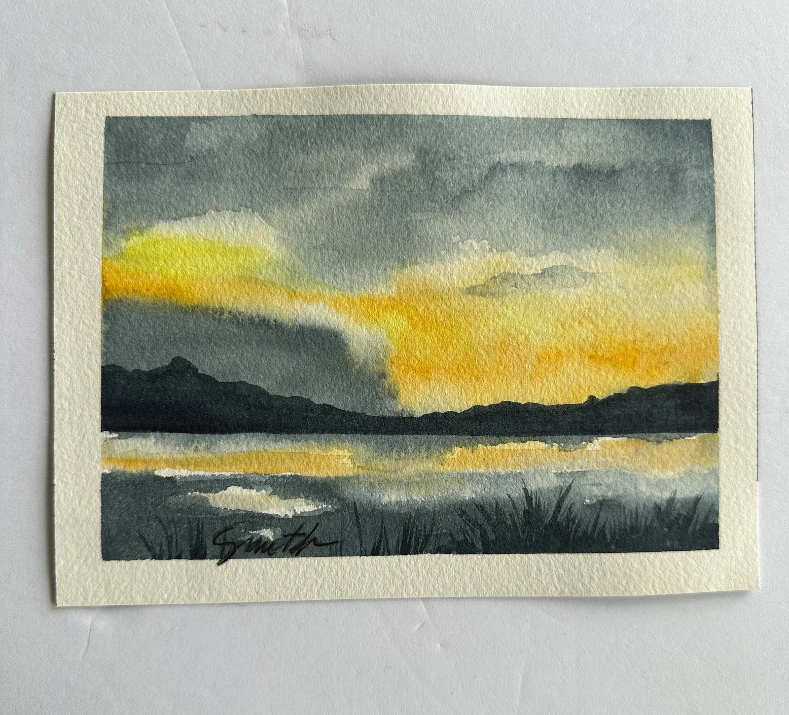 Signed Original Watercolor Painting "Like a Fingerprint" - 2