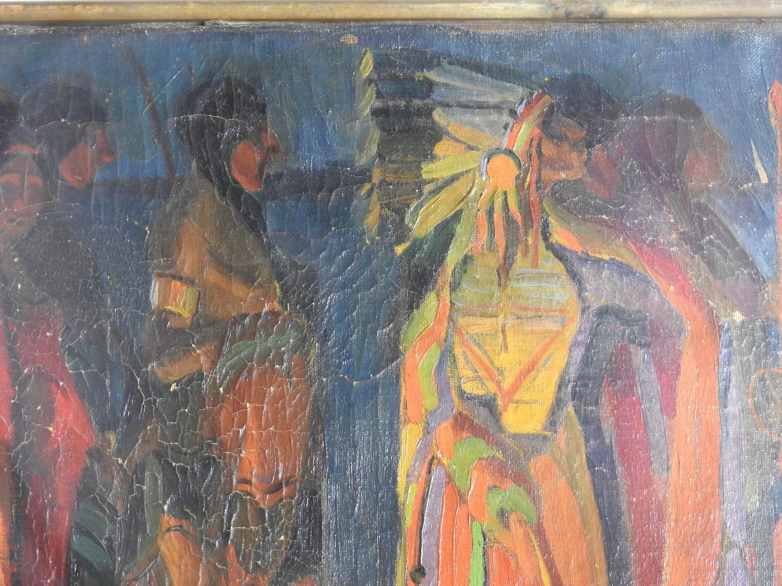 Robert Whitmore "Indian Procession" Oil Painting Early 20th Century - 10