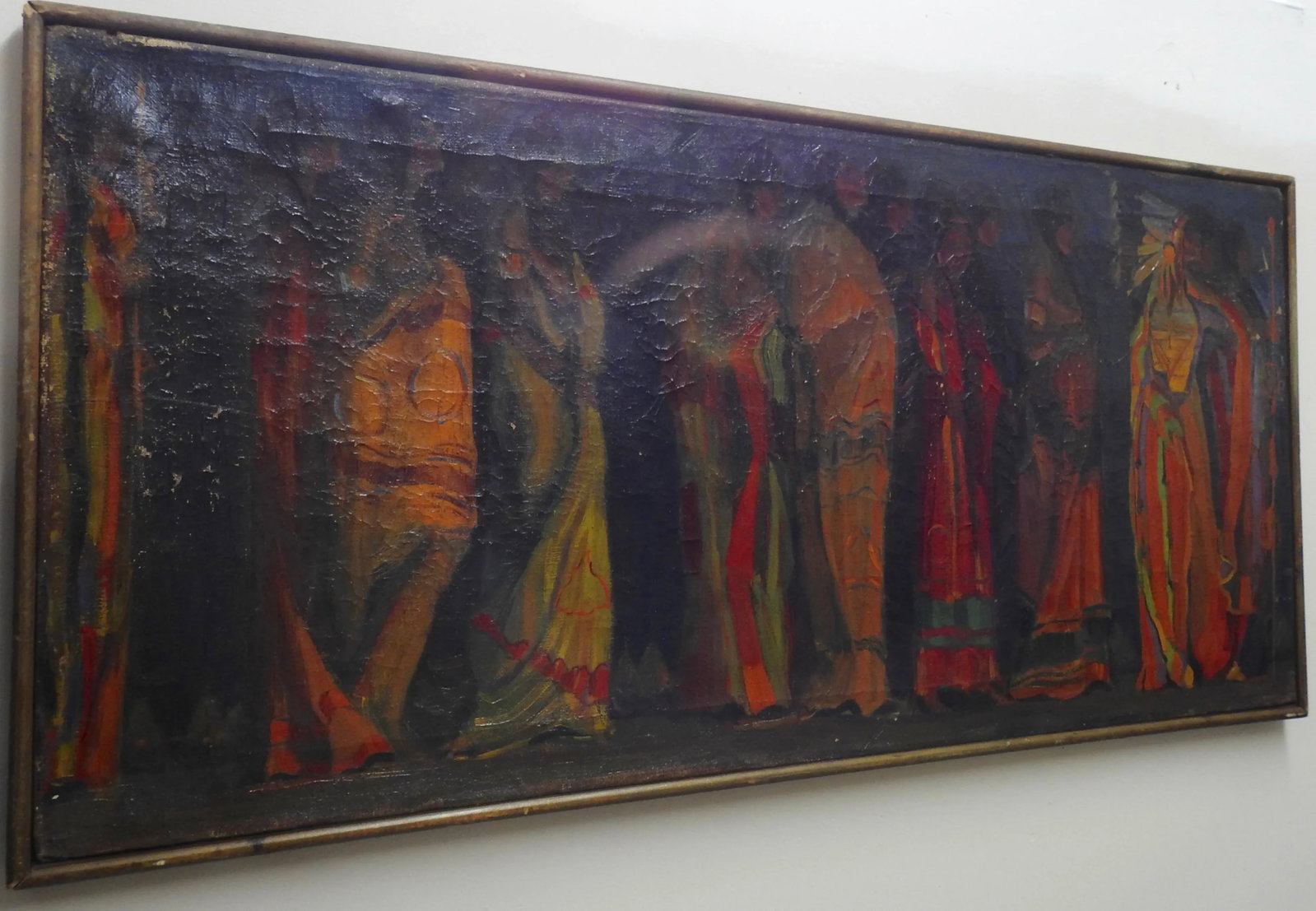 Robert Whitmore "Indian Procession" Oil Painting Early 20th Century - 3
