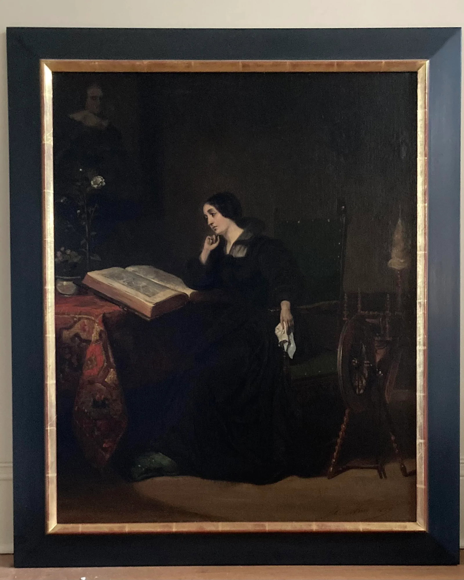 Dutch 19th Century Painting "Woman Reading" by Johannes Cornelius Mertz - 10