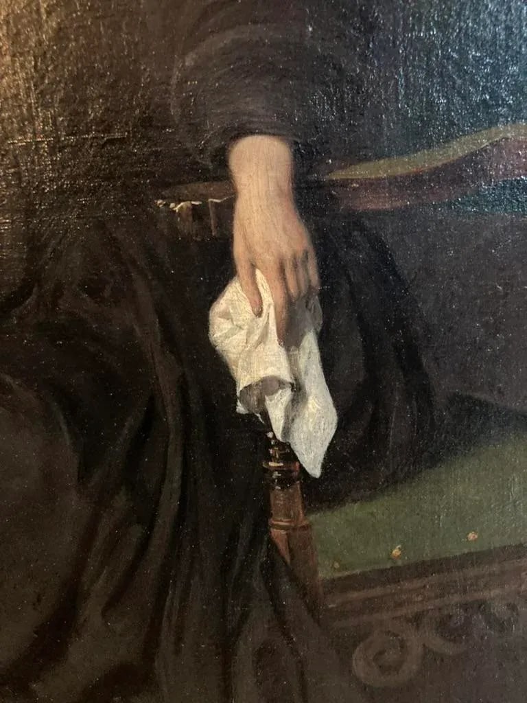 Dutch 19th Century Painting "Woman Reading" by Johannes Cornelius Mertz - 5