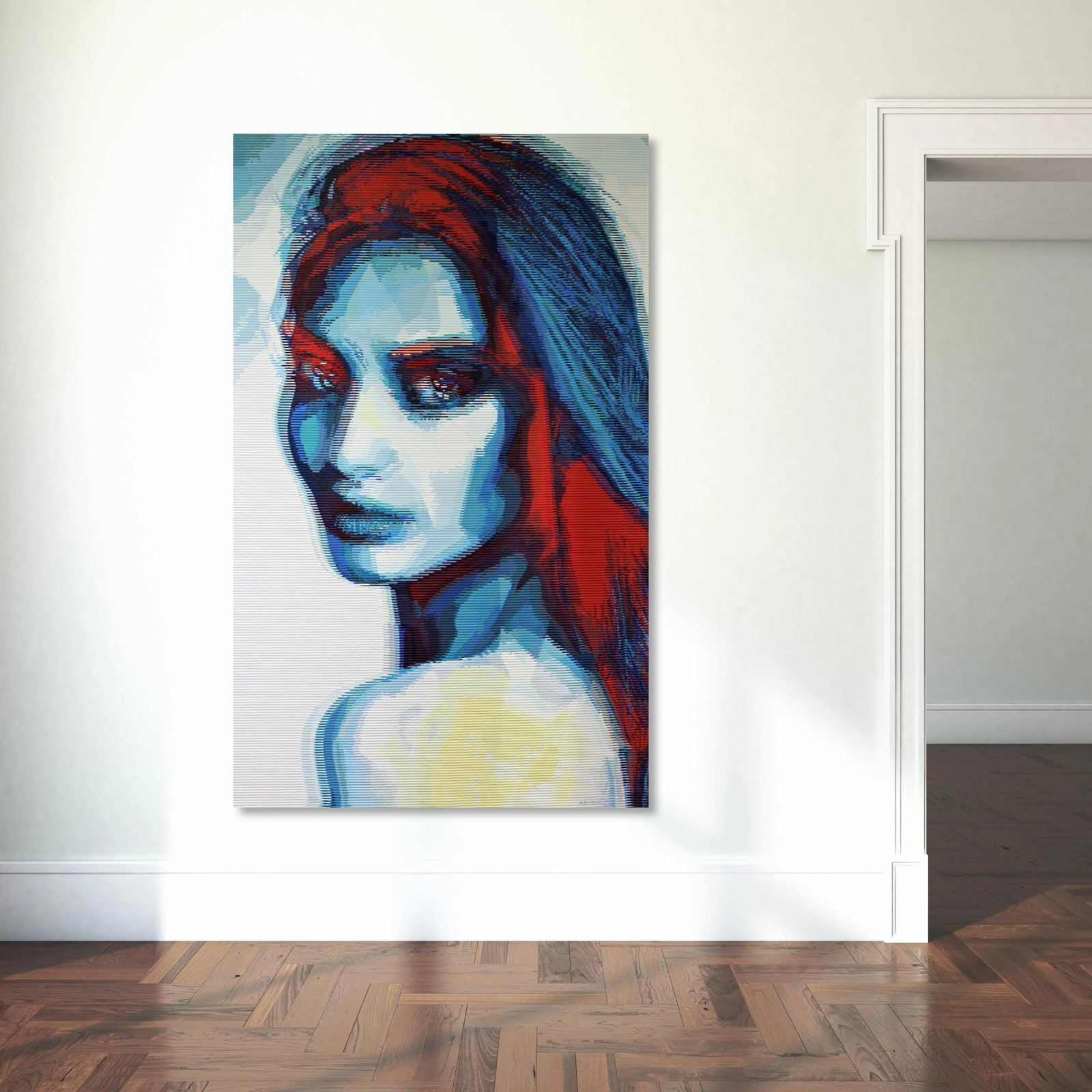 Large Textural Figurative Original Painting by Alea Pinar Du Pre "Mila" Pop Art on Canvas - 10