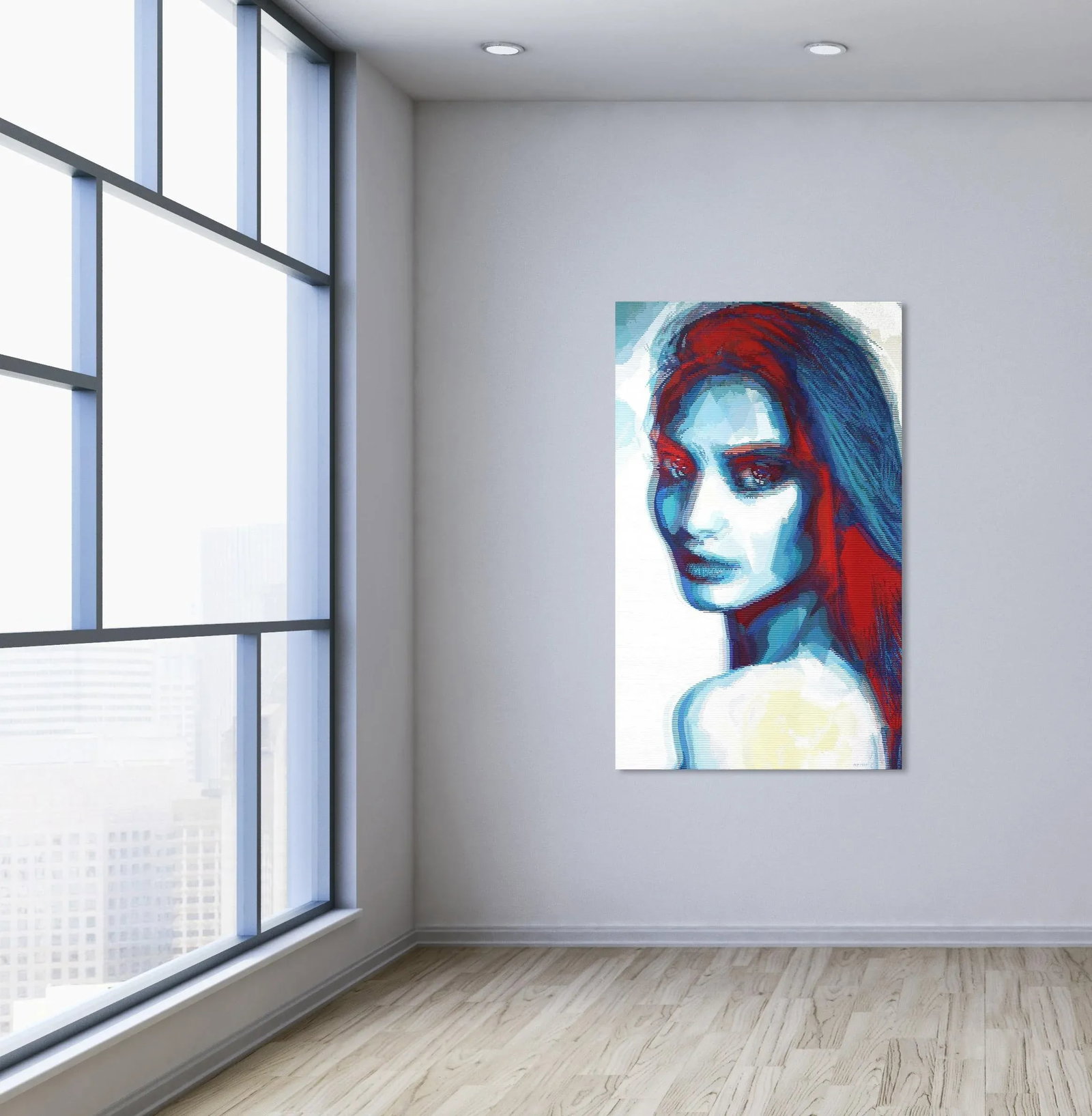 Large Textural Figurative Original Painting by Alea Pinar Du Pre "Mila" Pop Art on Canvas - 12