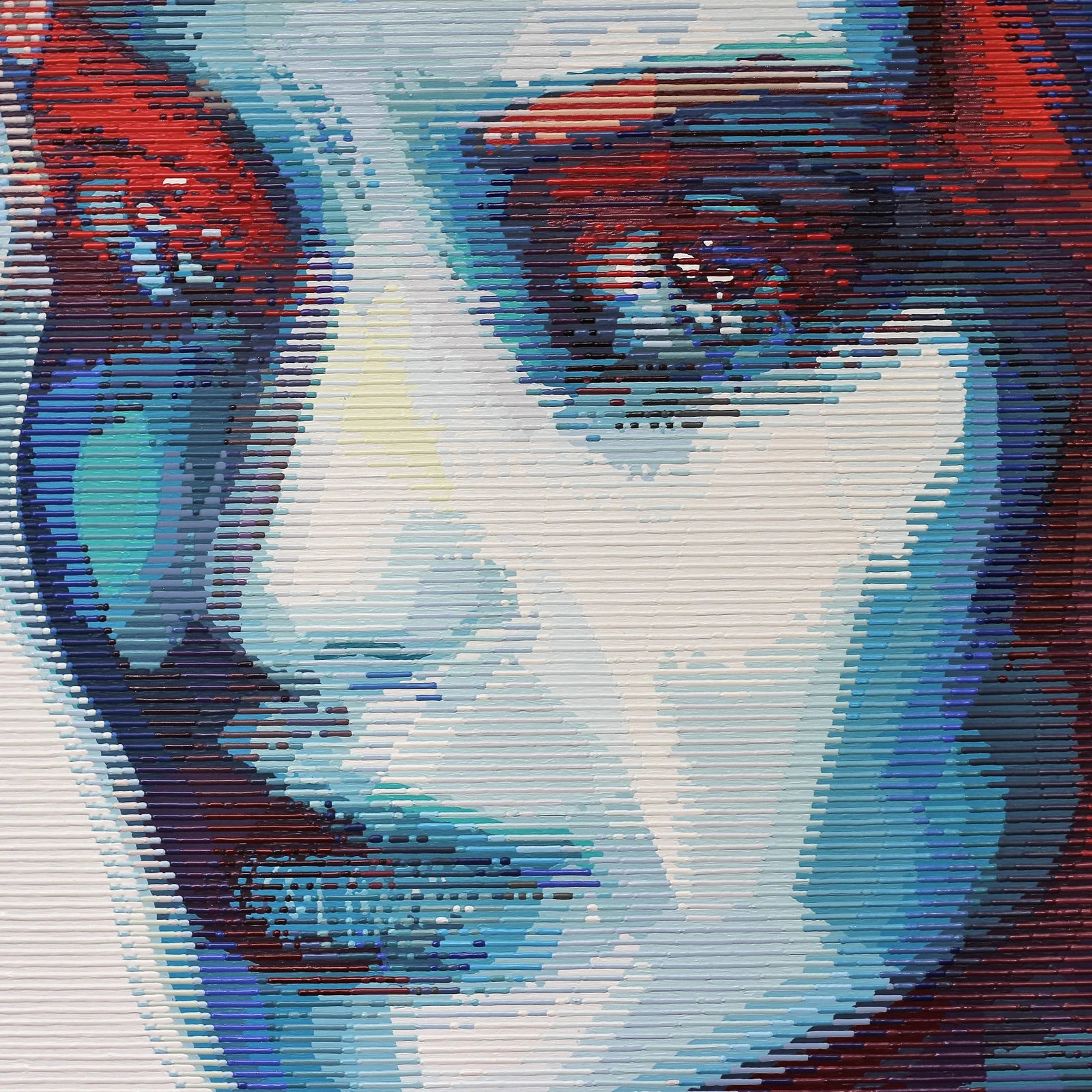 Large Textural Figurative Original Painting by Alea Pinar Du Pre "Mila" Pop Art on Canvas - 8