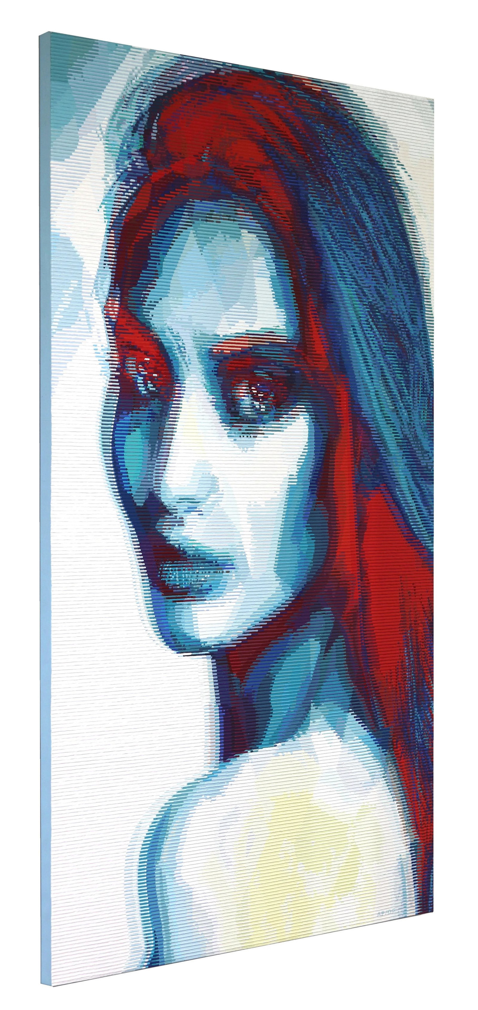 Large Textural Figurative Original Painting by Alea Pinar Du Pre "Mila" Pop Art on Canvas - 9