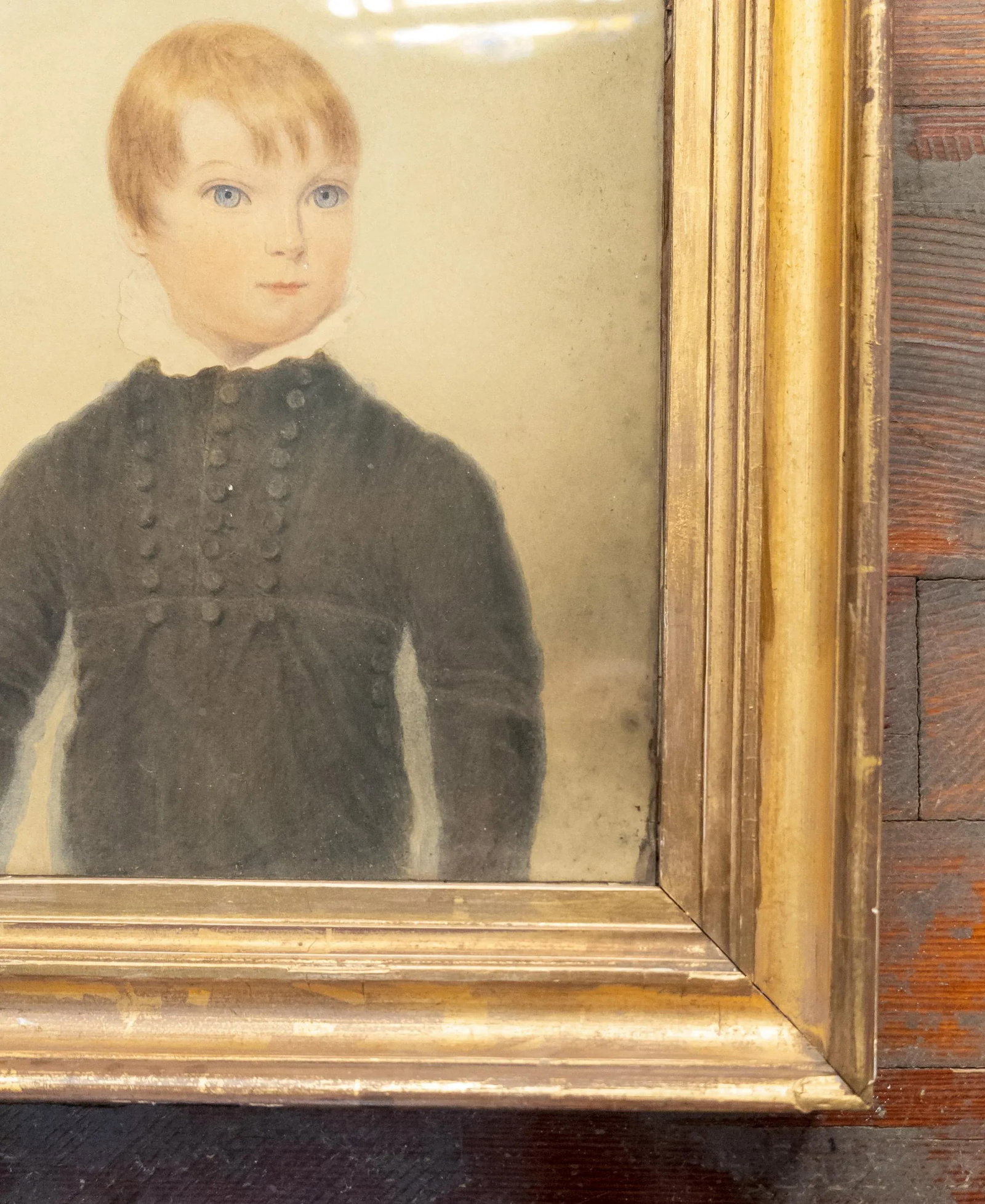 19th Century English Fine Watercolor Portrait of a Young Boy - 10