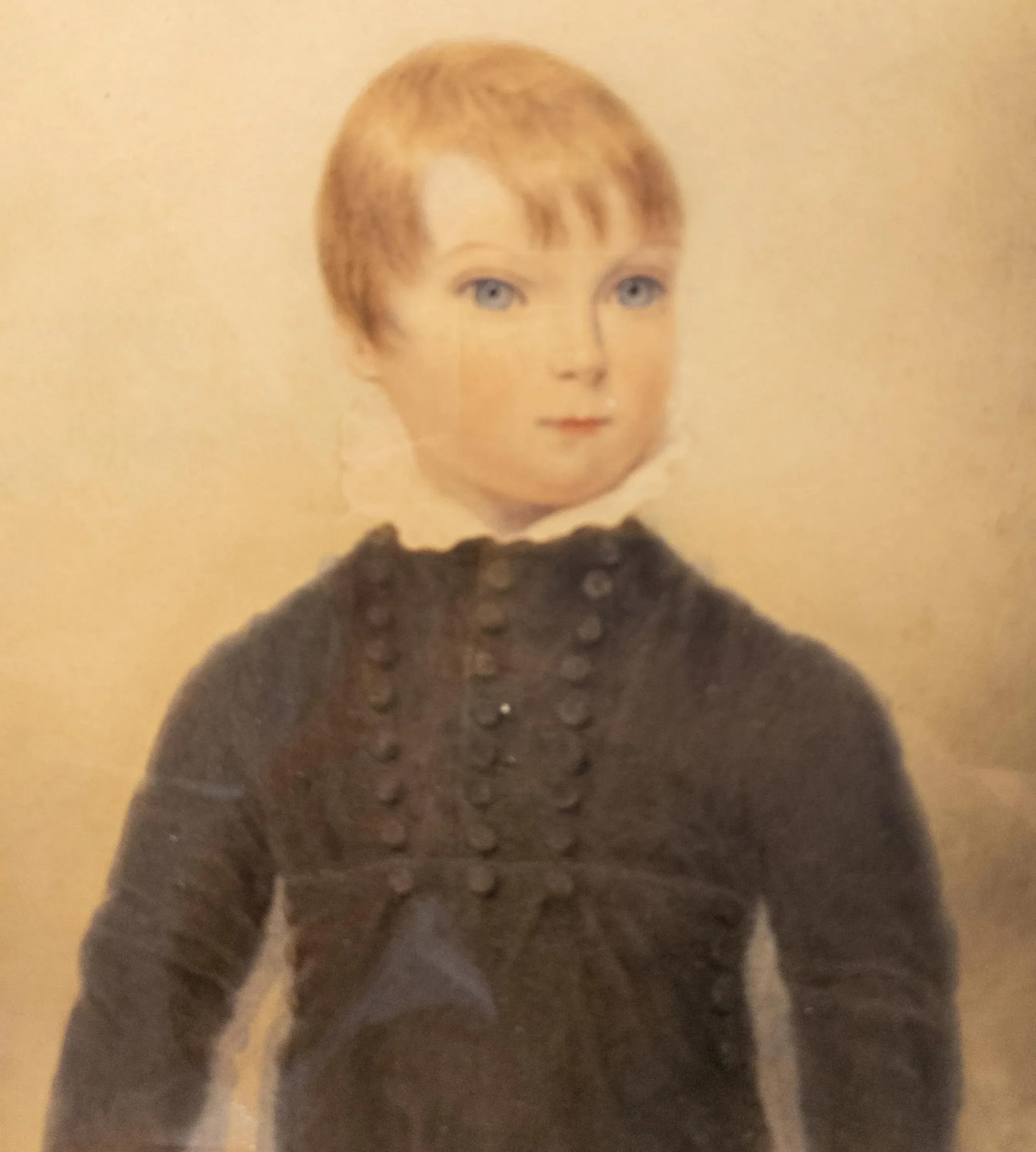 19th Century English Fine Watercolor Portrait of a Young Boy - 6
