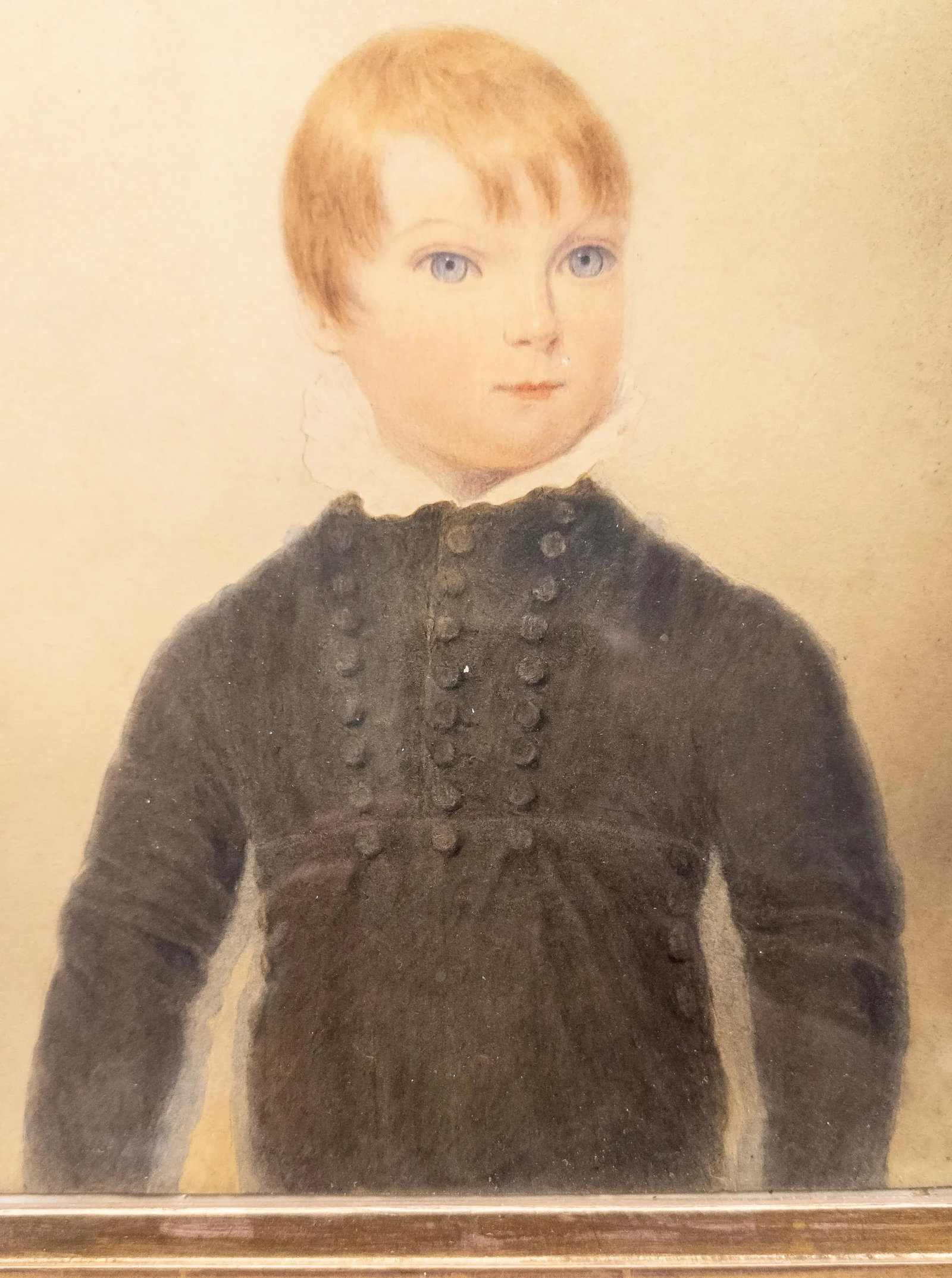 19th Century English Fine Watercolor Portrait of a Young Boy - 7